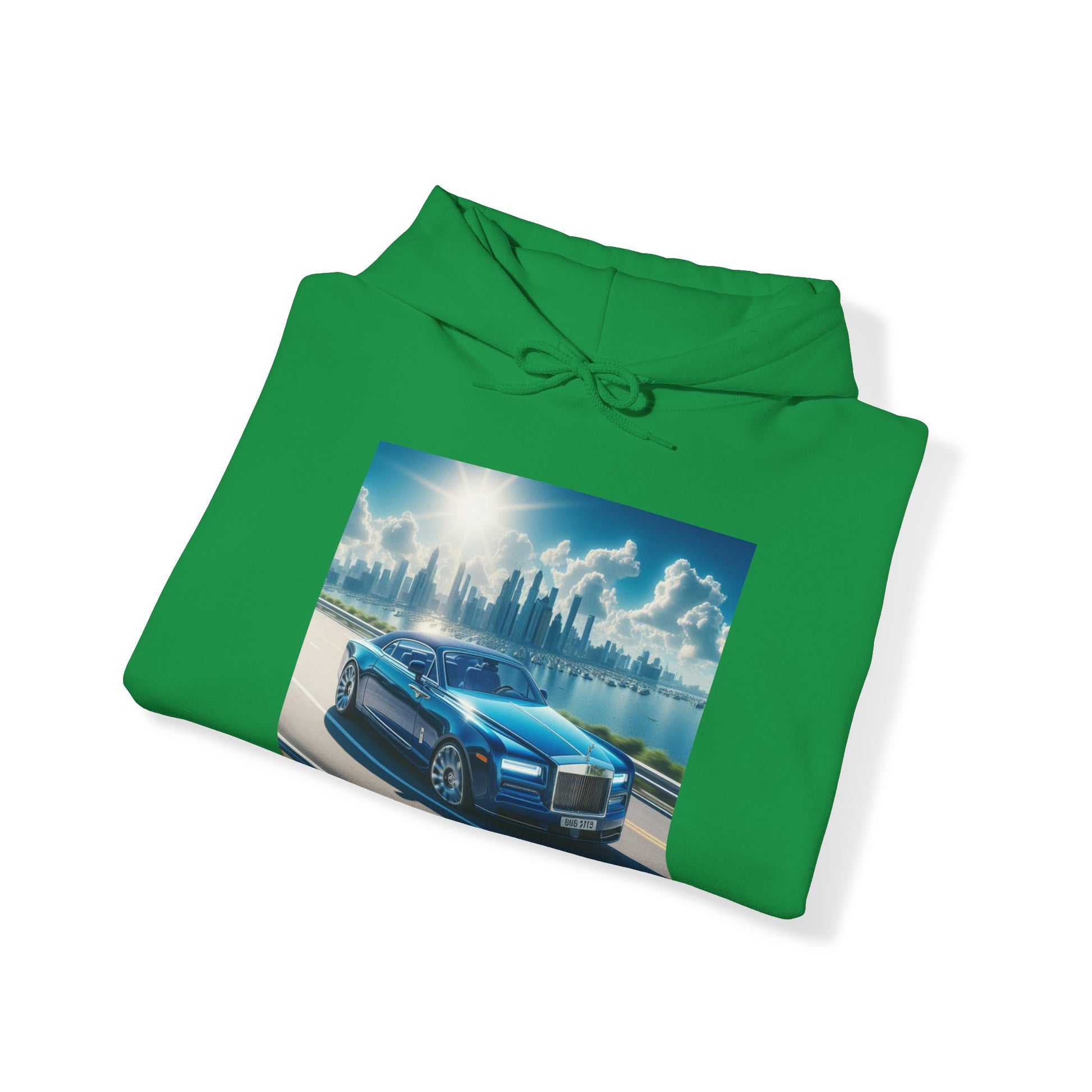 Blue Rolls Royce Hoodie Hoodie Printify