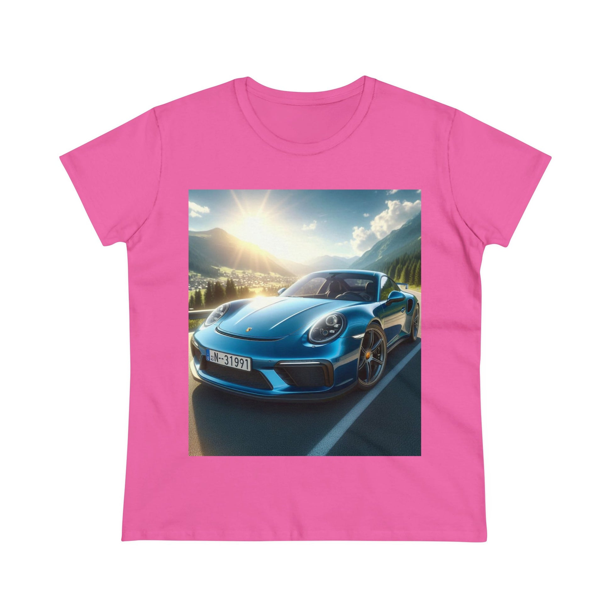 Blue Porsche T-Shirt T-Shirt Printify Azalea S