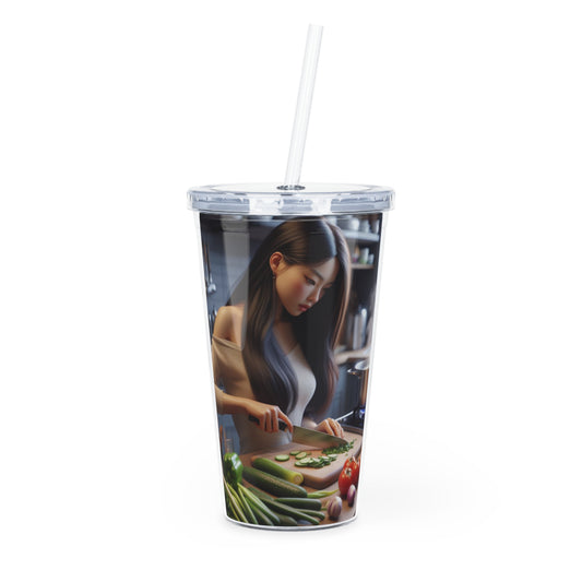 Dinner Time Tumbler with Straw Mug Printify 20oz Transparent