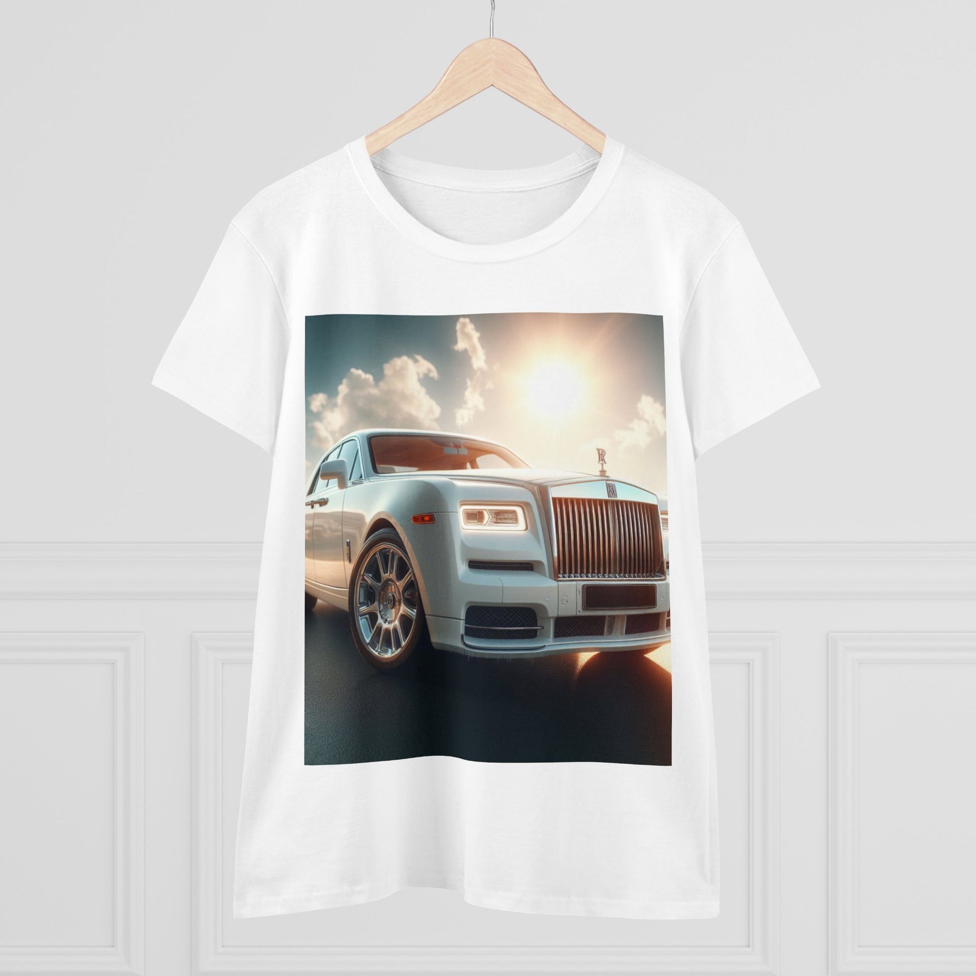 White Rolls Royce T-Shirt T-Shirt Printify