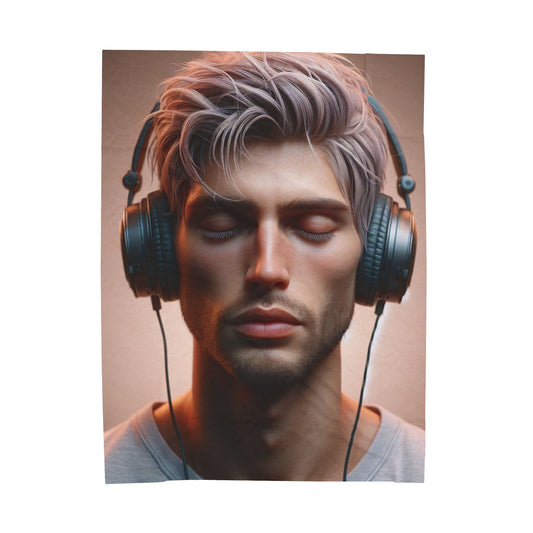 Music Vibes Plush Blanket All Over Prints Printify 60" × 80"