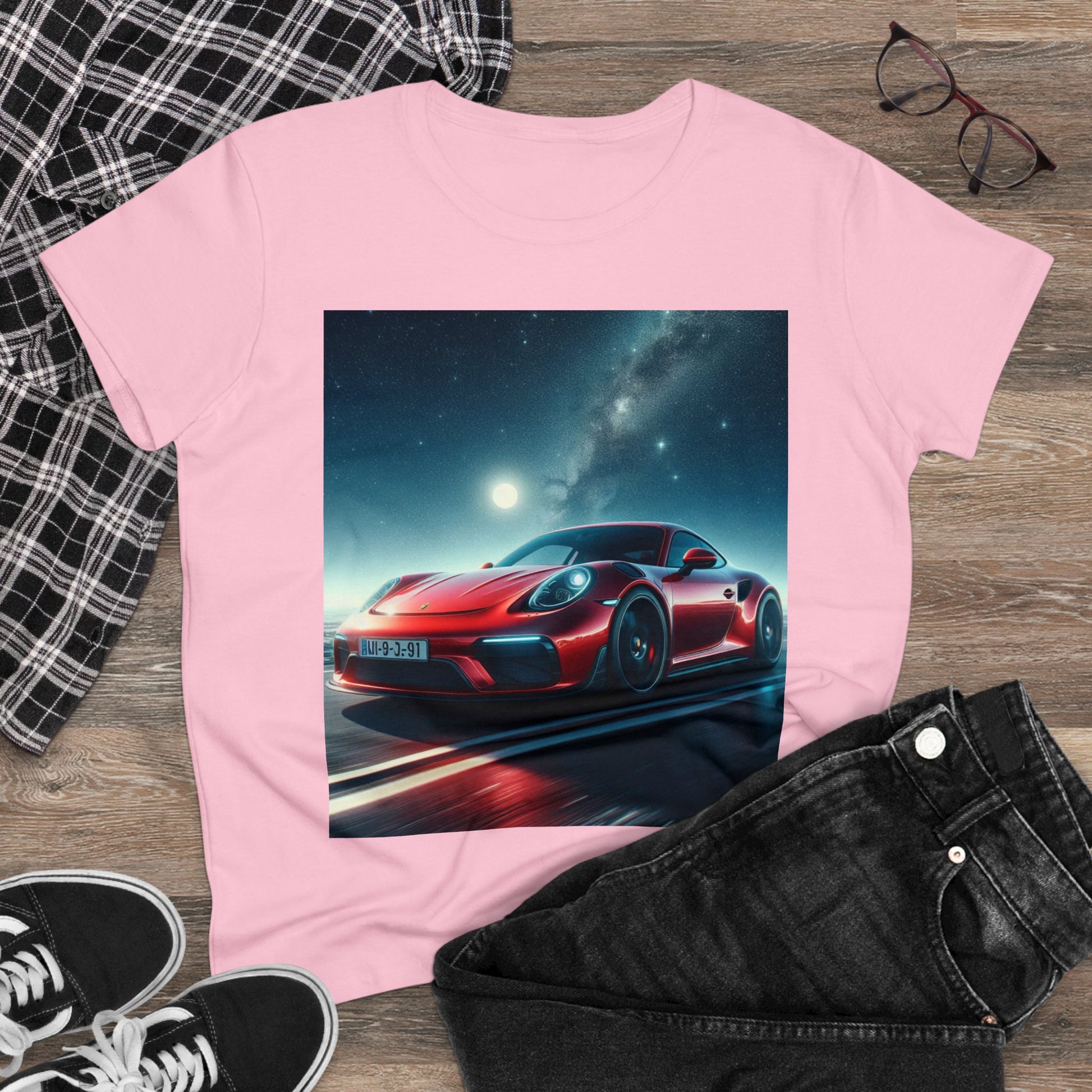 Red Porsche T-Shirt T-Shirt Printify