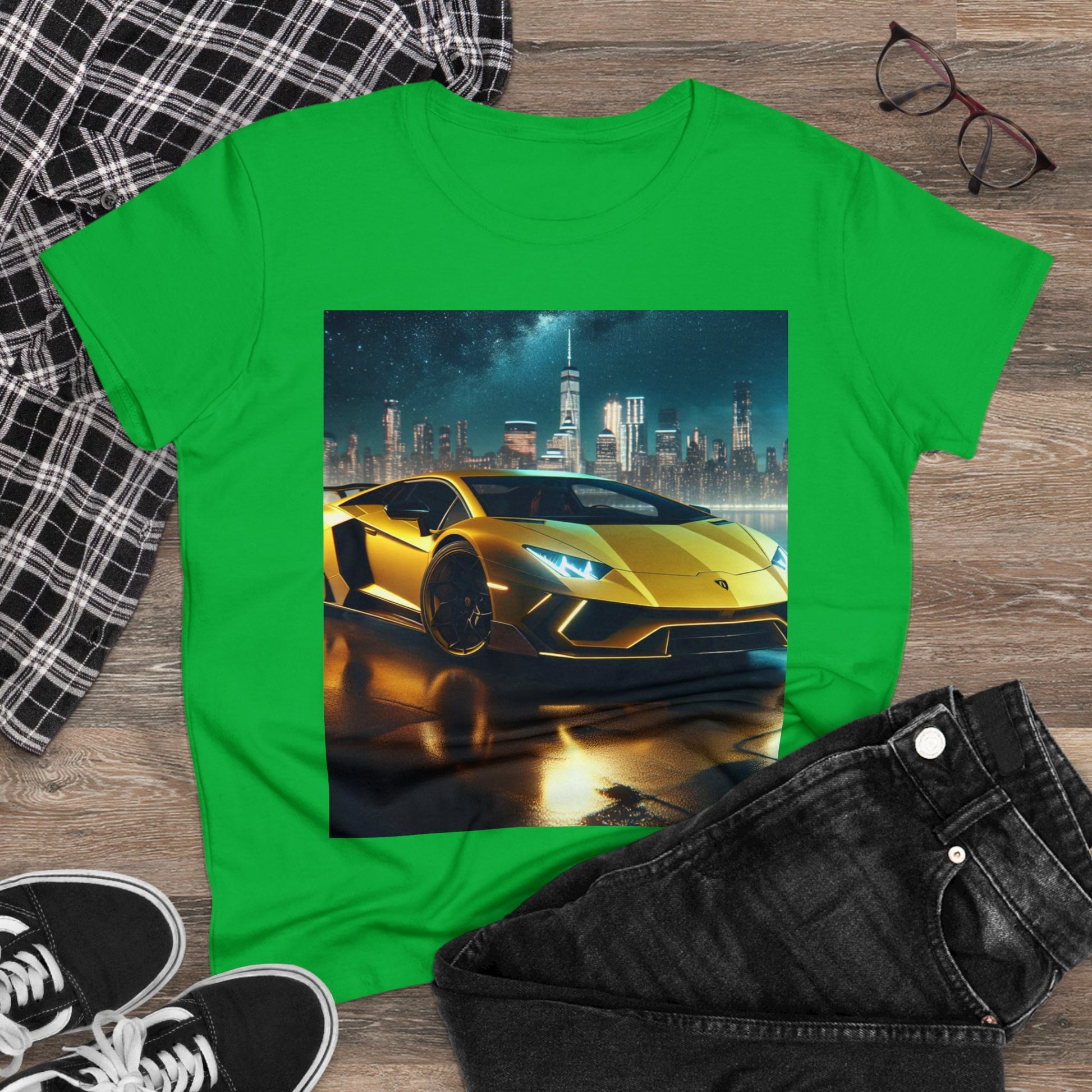 Yellow Lamborghini T-Shirt T-Shirt Printify