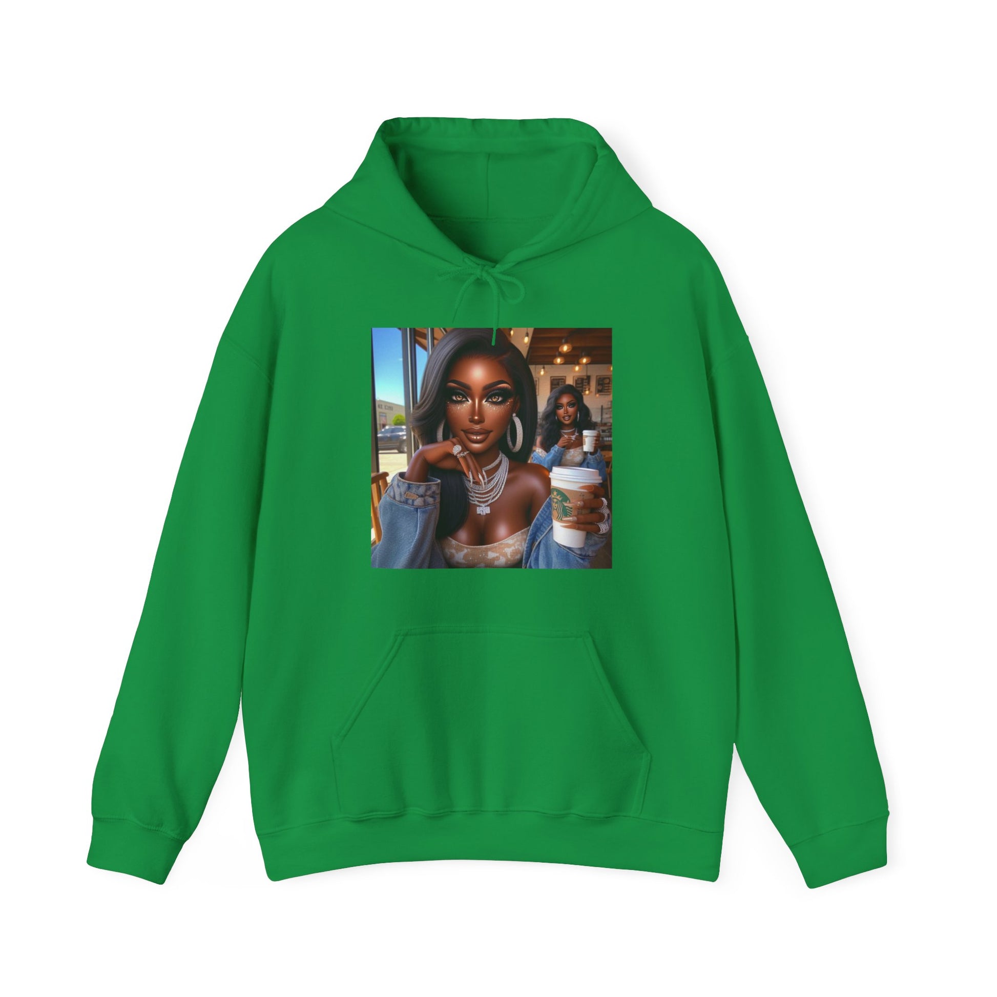 Coffee Baddies Hoodie Hoodie Printify Irish Green S