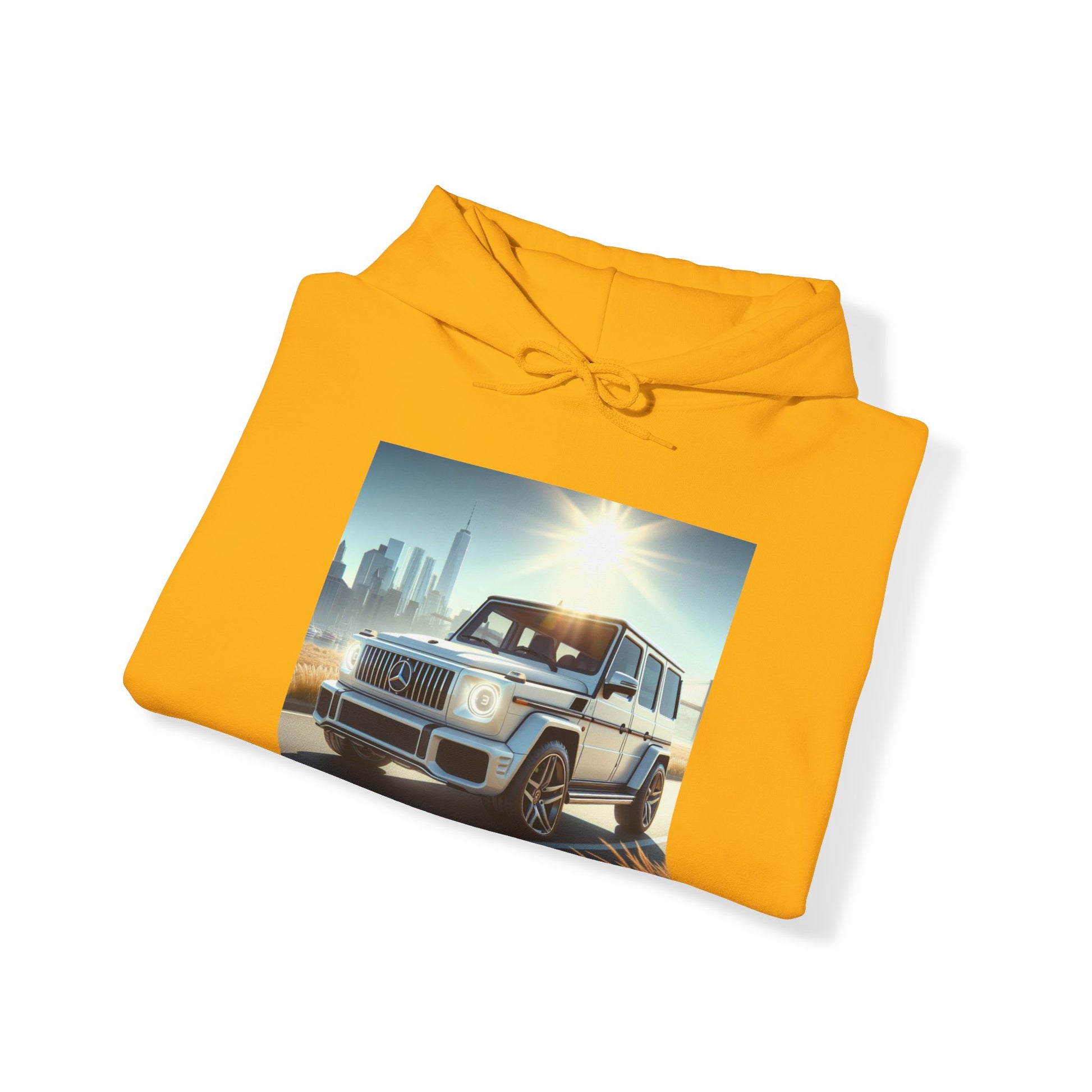 White G-Wagon Hoodie Hoodie Printify