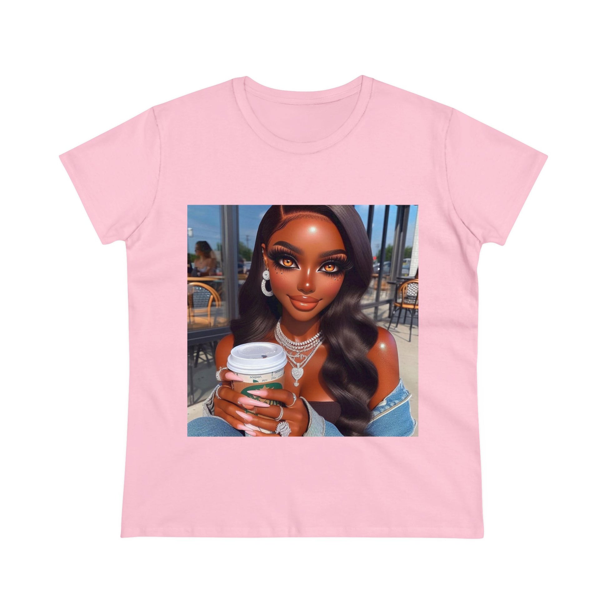 Coffee Beauty T-Shirt T-Shirt Printify Light Pink S