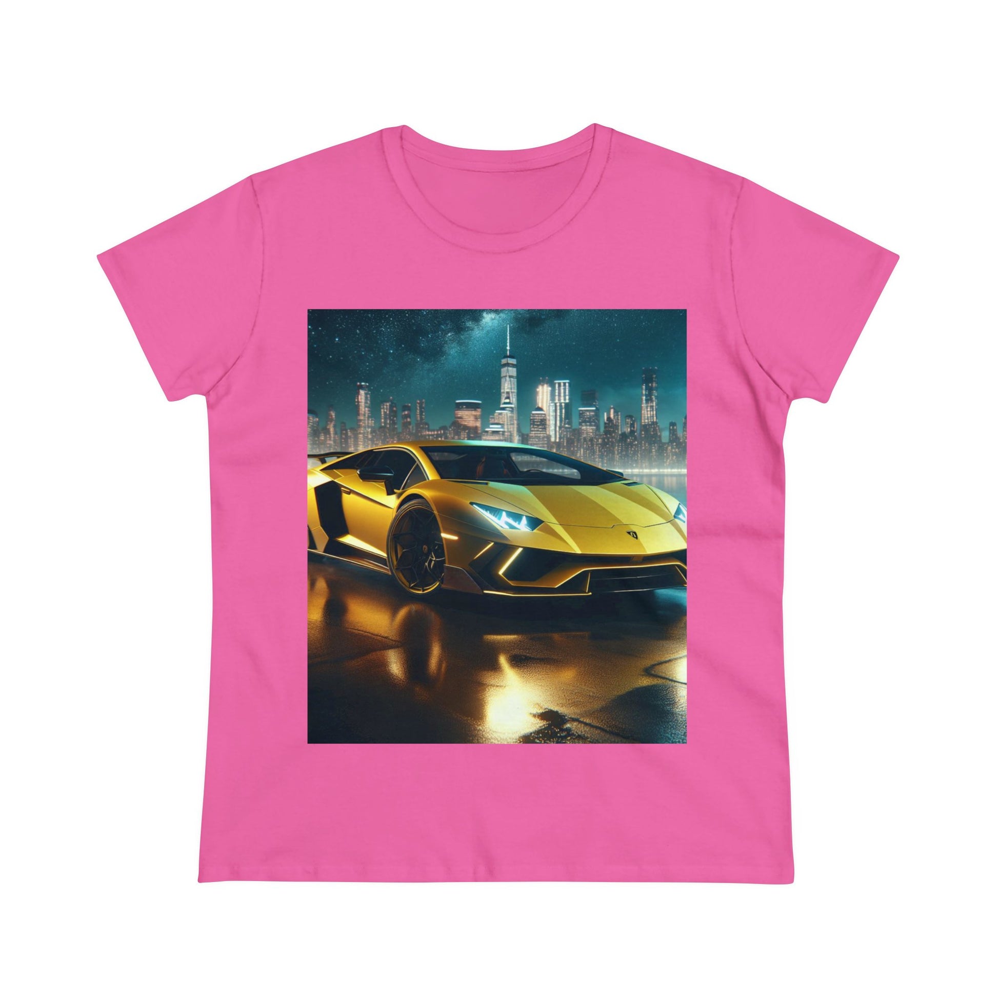 Yellow Lamborghini T-Shirt T-Shirt Printify Azalea S
