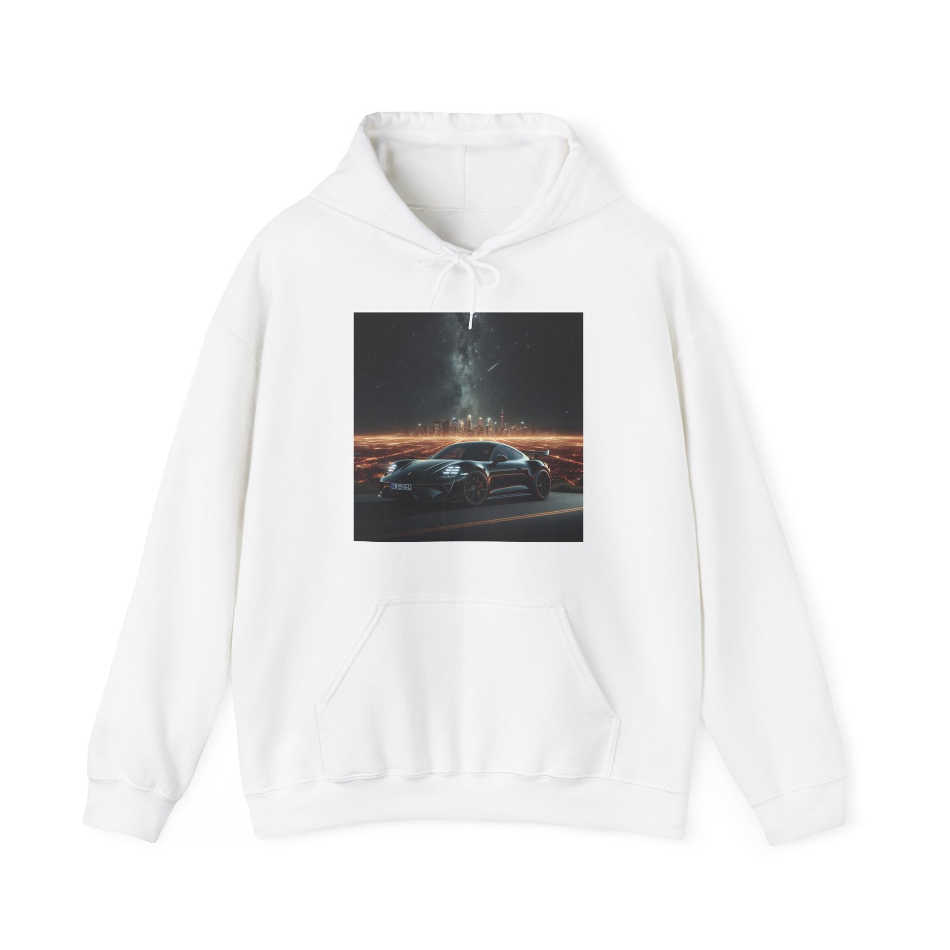 Black Porsche Hoodie Hoodie Printify White S