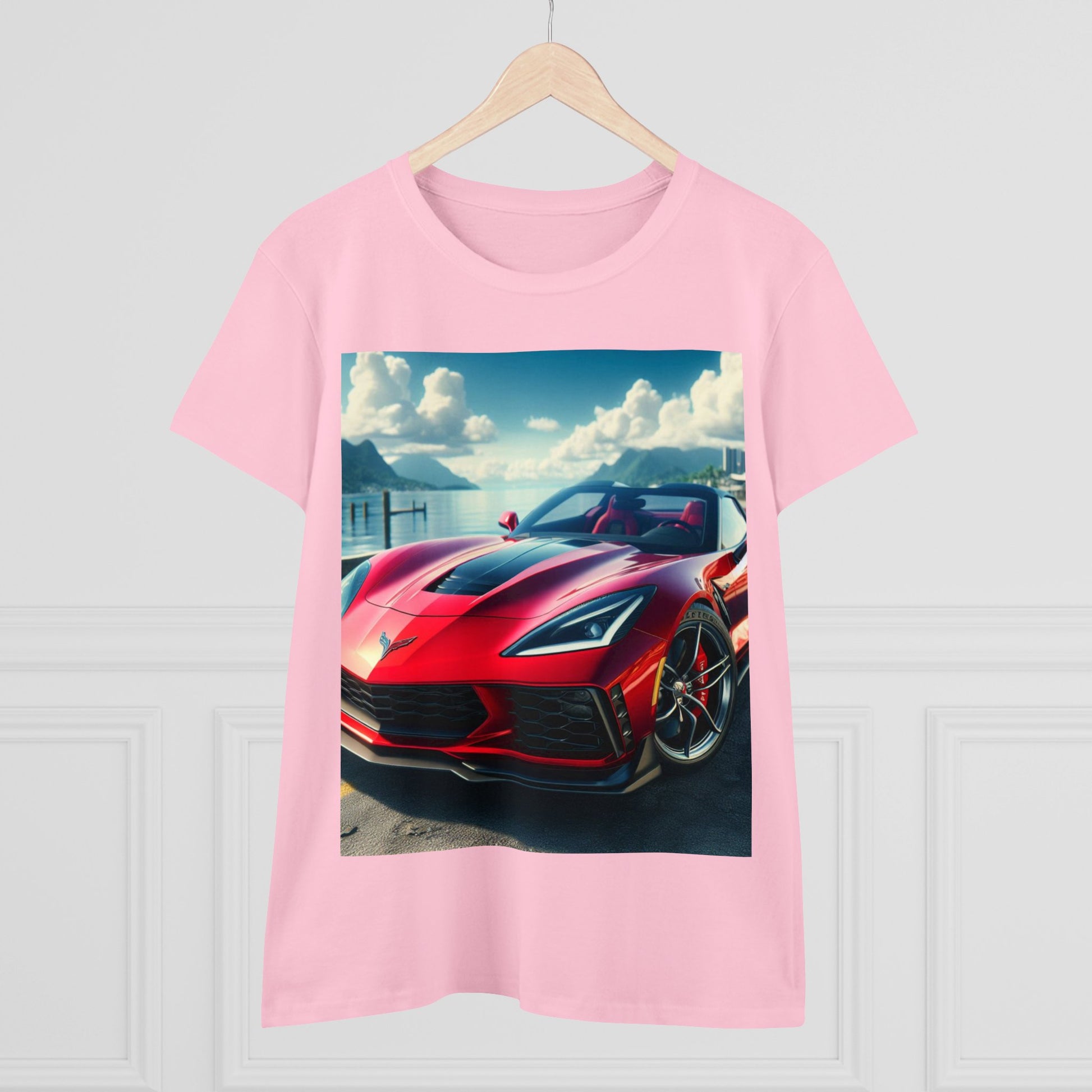 Red Corvette T-Shirt T-Shirt Printify