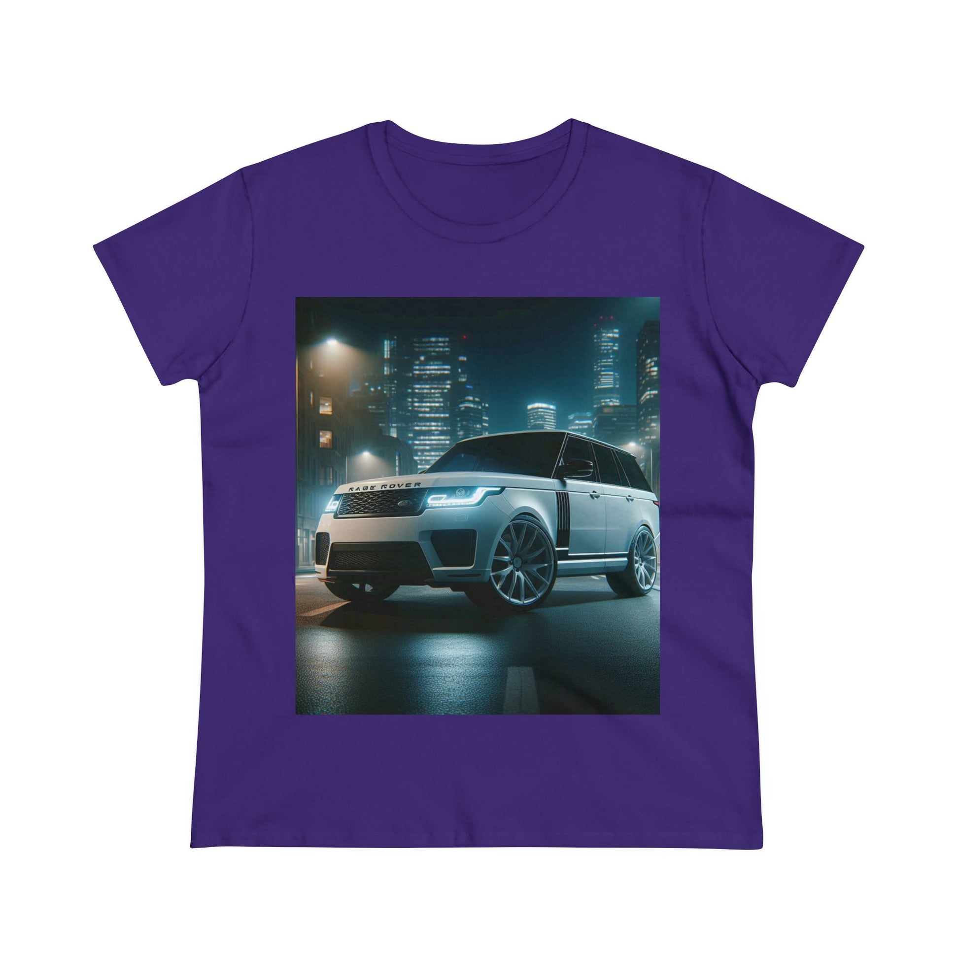 White Range Rover T-Shirt T-Shirt Printify Purple S
