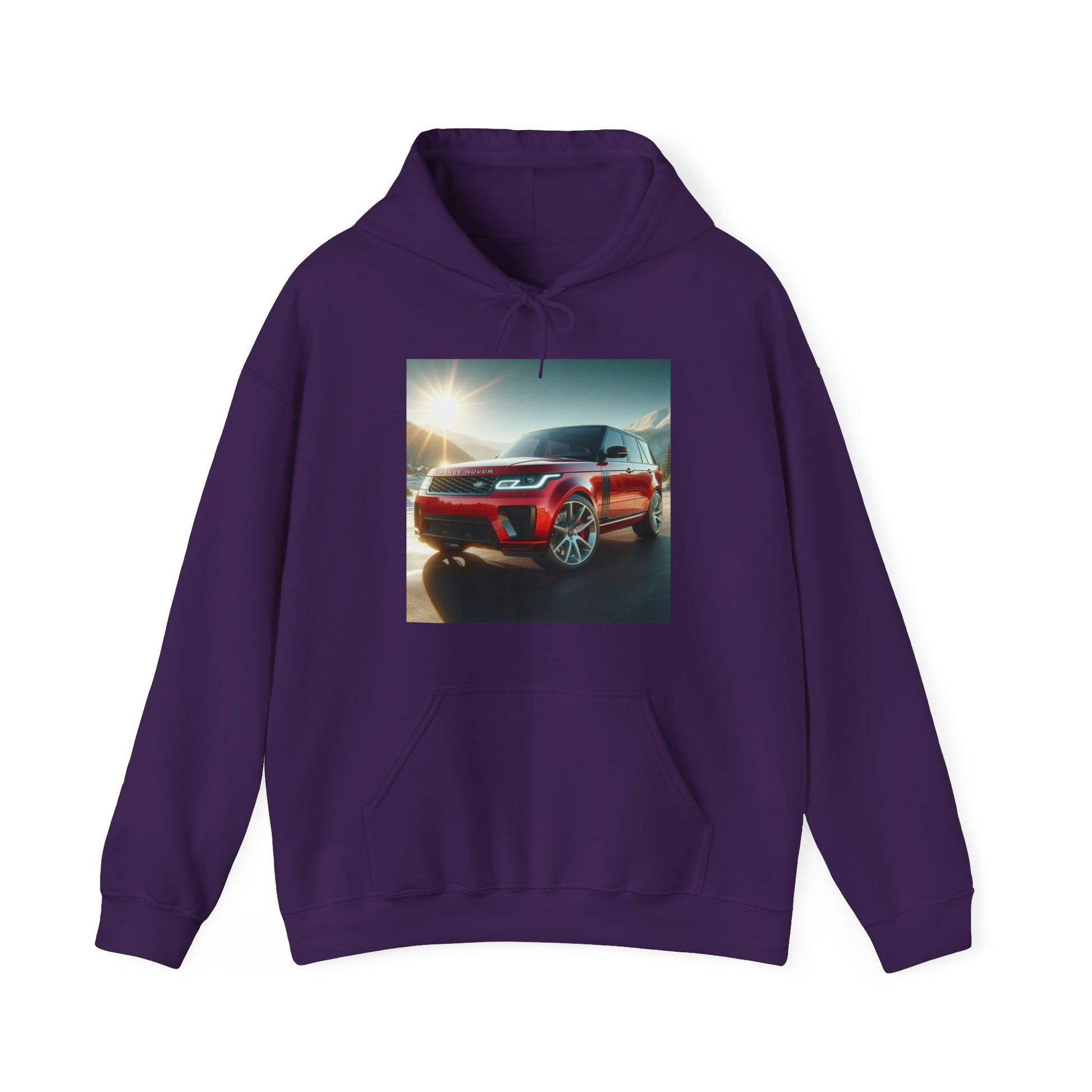 Red Range Rover Hoodie Hoodie Printify Purple S