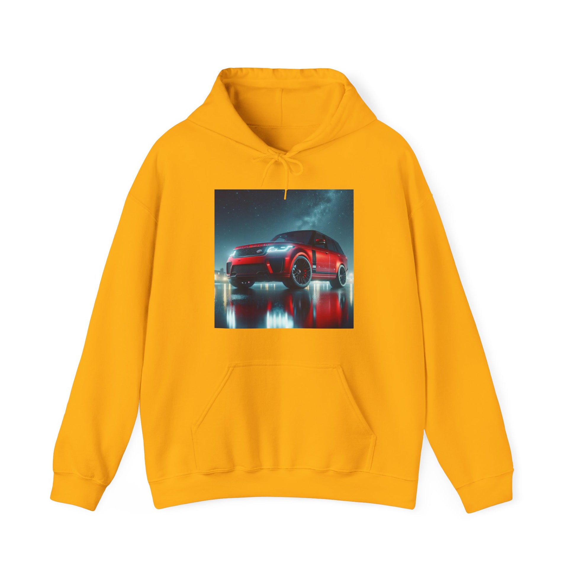 Red Range Rover Hoodie Hoodie Printify Gold S