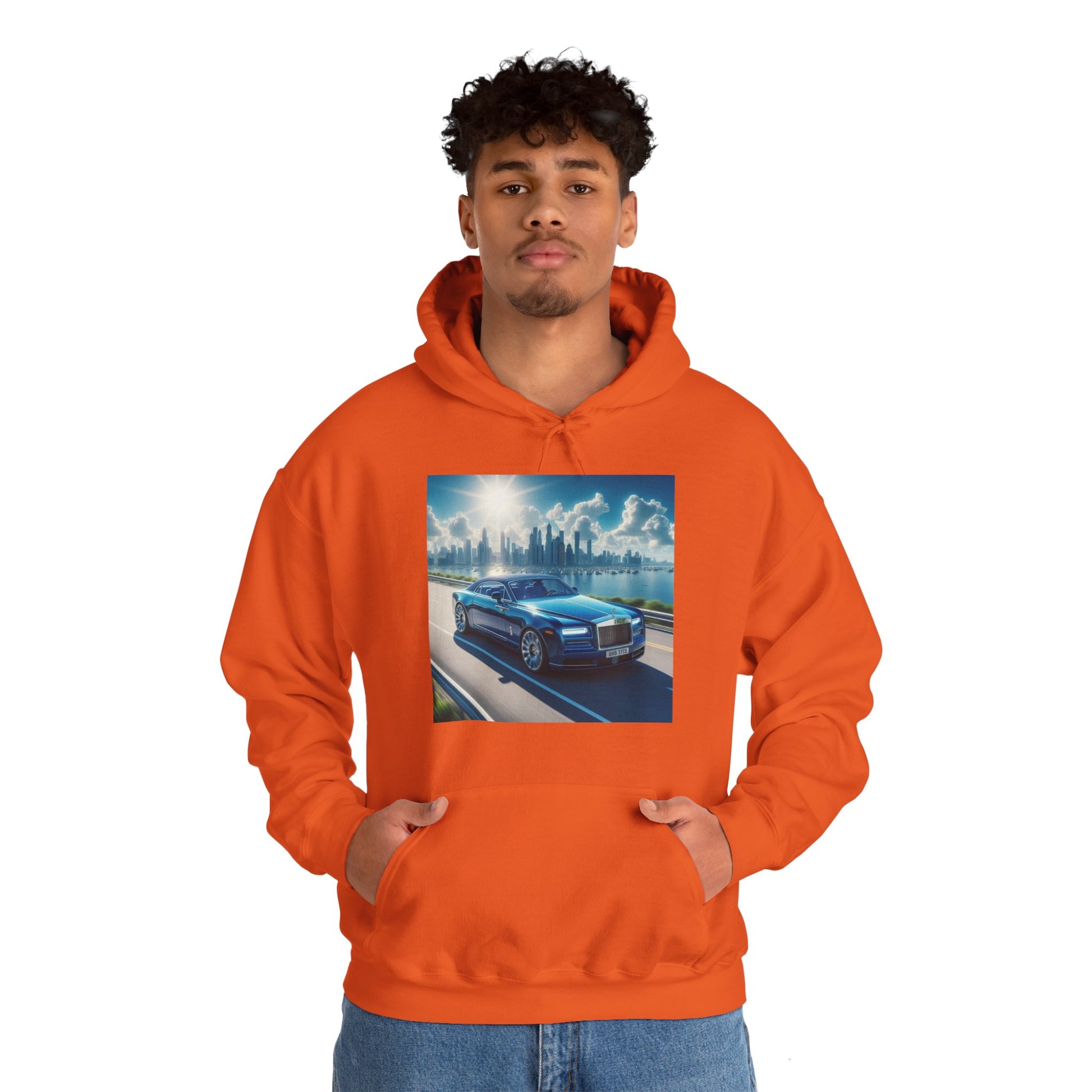 Blue Rolls Royce Hoodie Hoodie Printify
