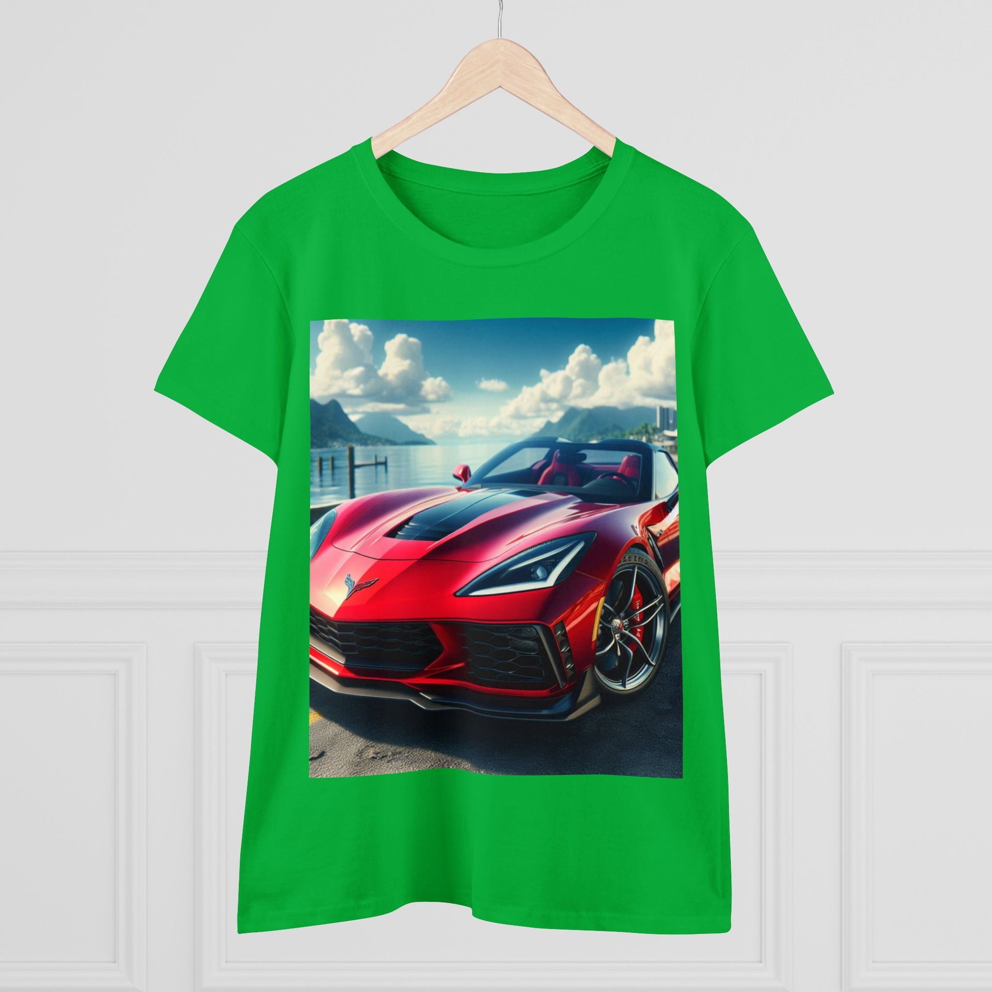 Red Corvette T-Shirt T-Shirt Printify