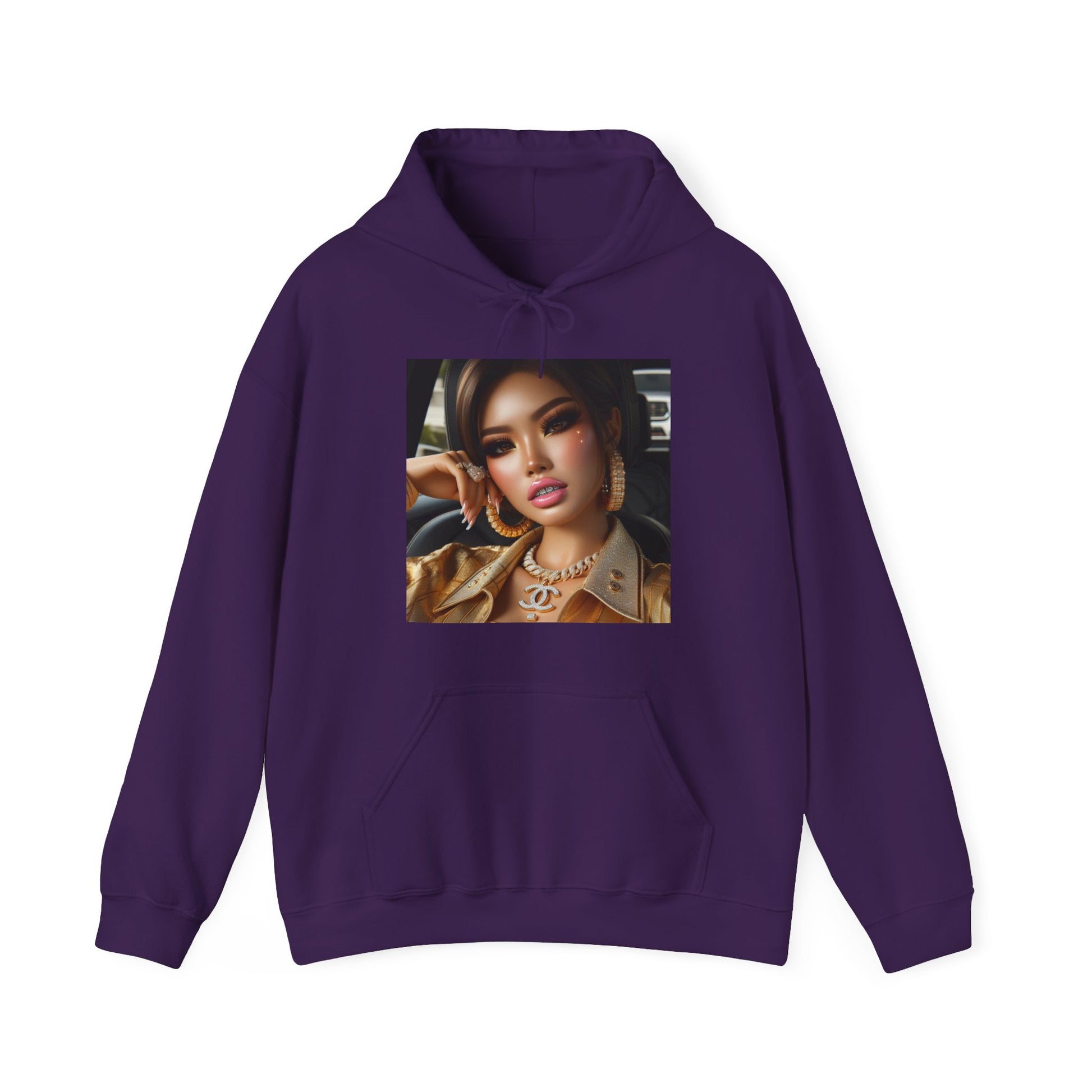 Car Beauty Hoodie Hoodie Printify Purple S