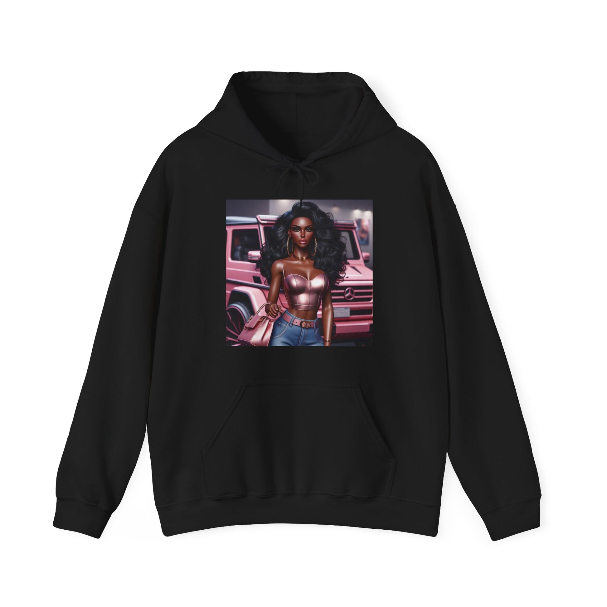 Pink Luxury Hoodie Hoodie Printify Black S