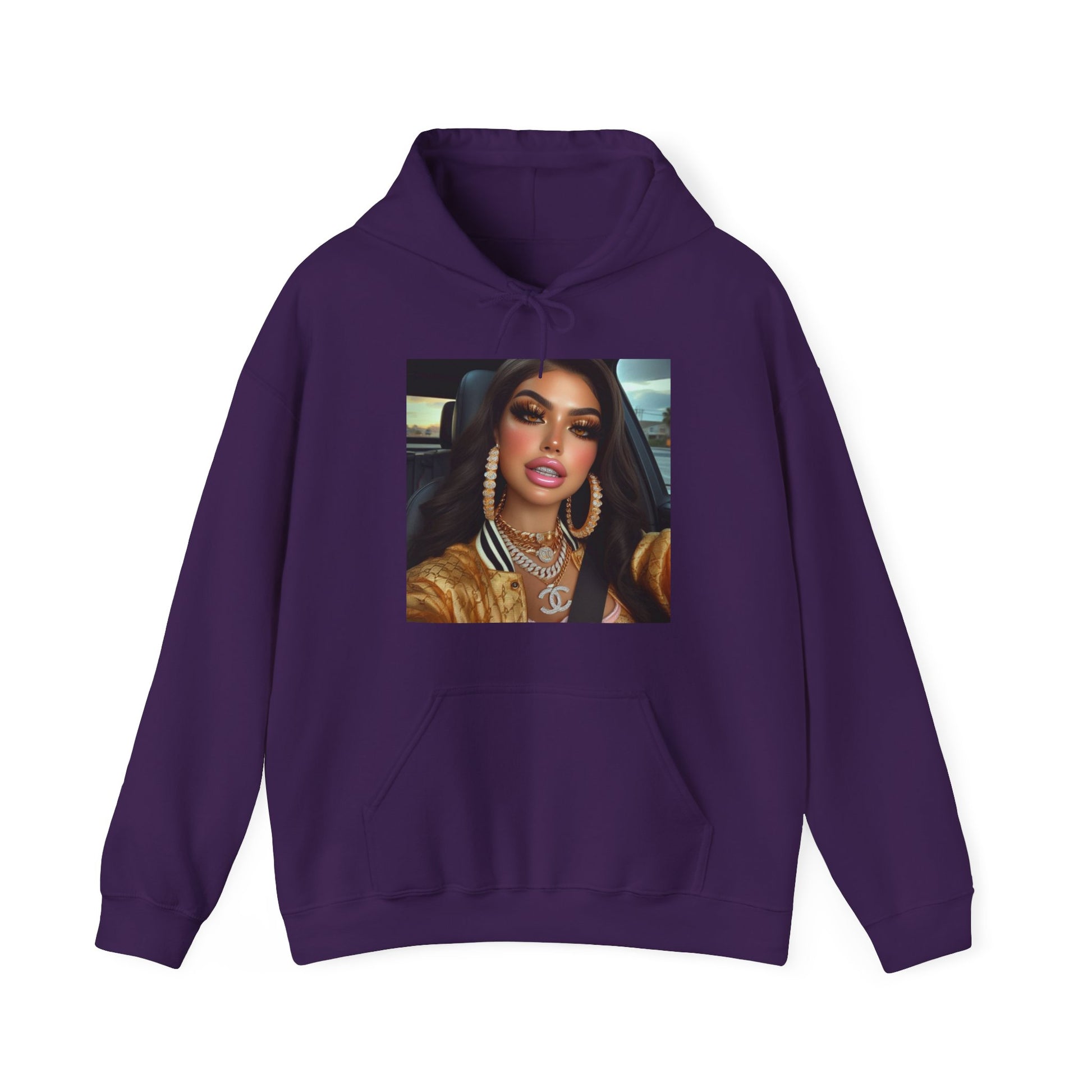 Car Beauty Hoodie Hoodie Printify Purple S