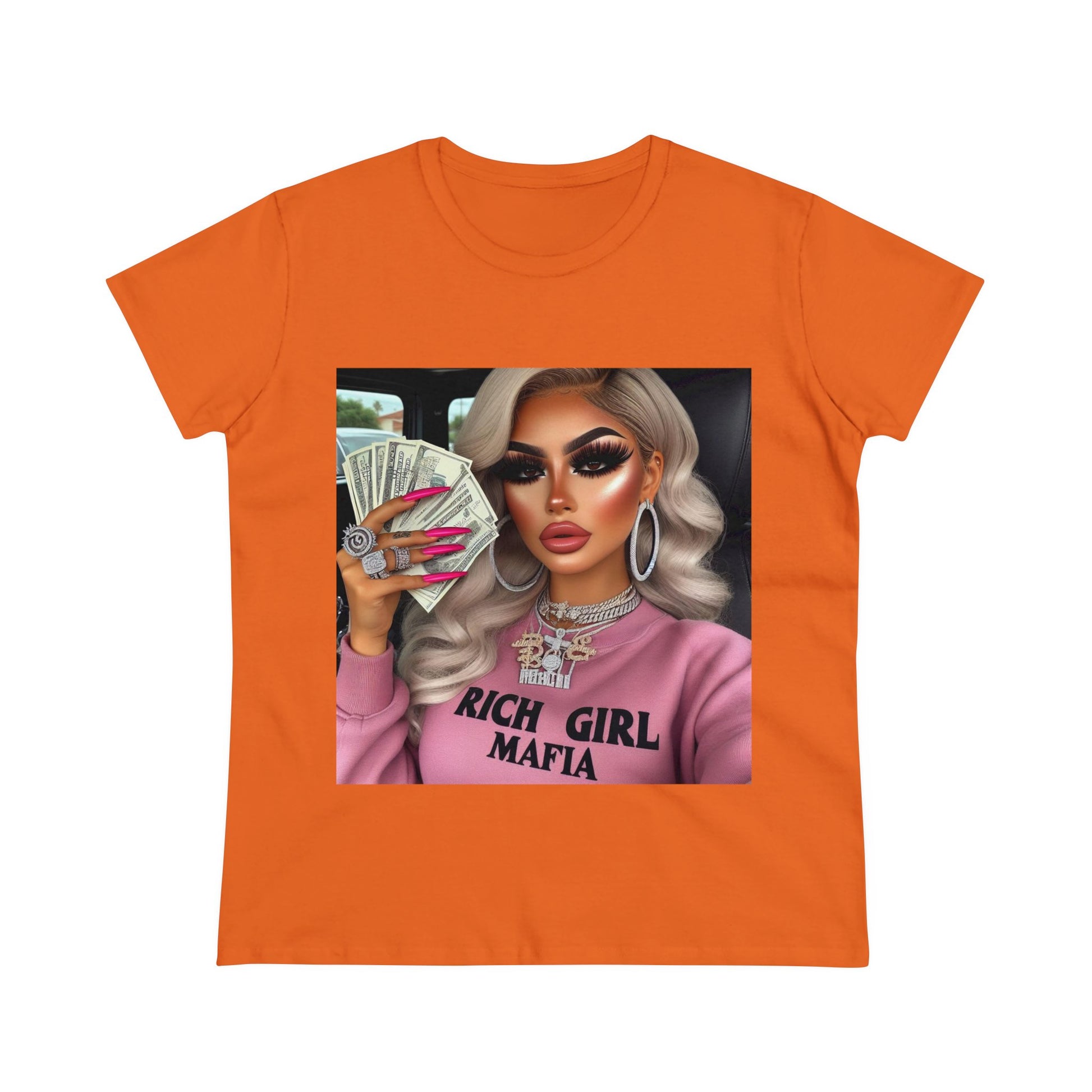 Rich Girl Mafia T-Shirt T-Shirt Printify Orange S