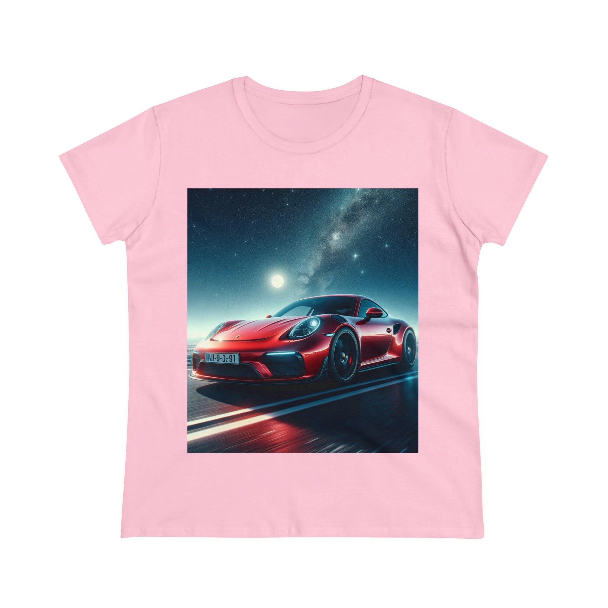 Red Porsche T-Shirt T-Shirt Printify Light Pink S