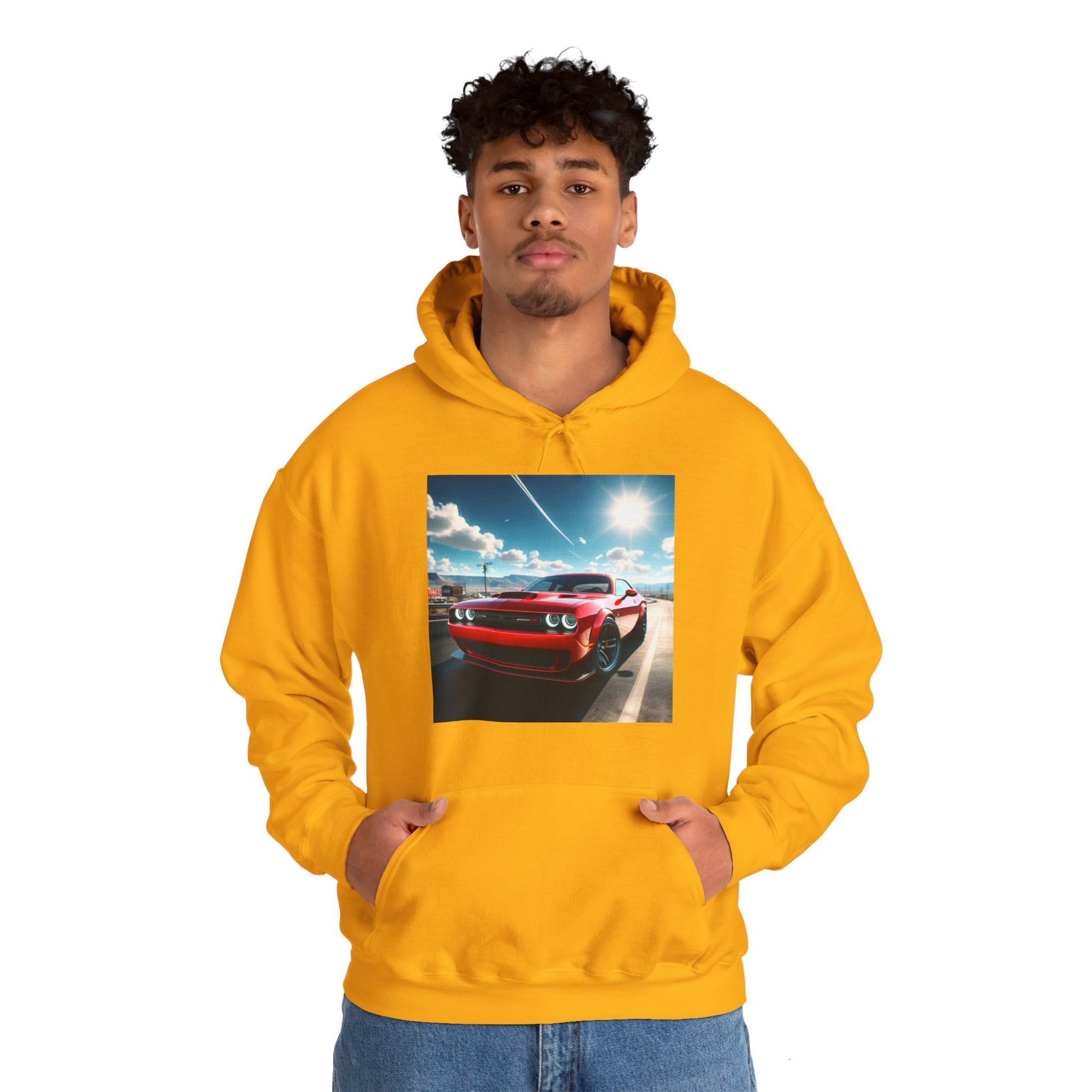Red Challenger Hoodie Hoodie Printify