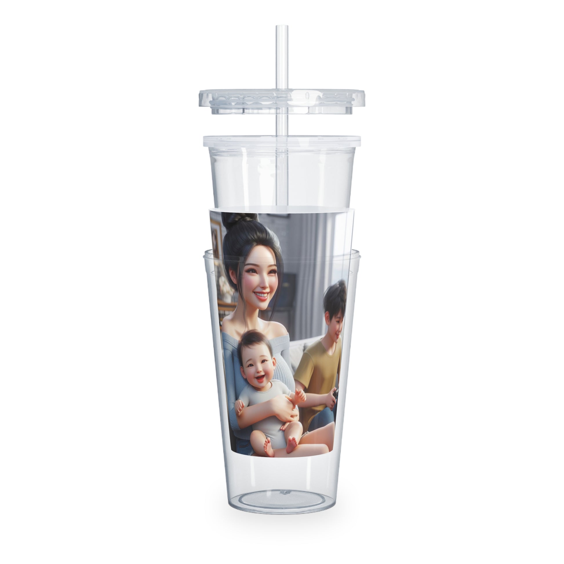Family Time Tumbler with Straw Mug Printify