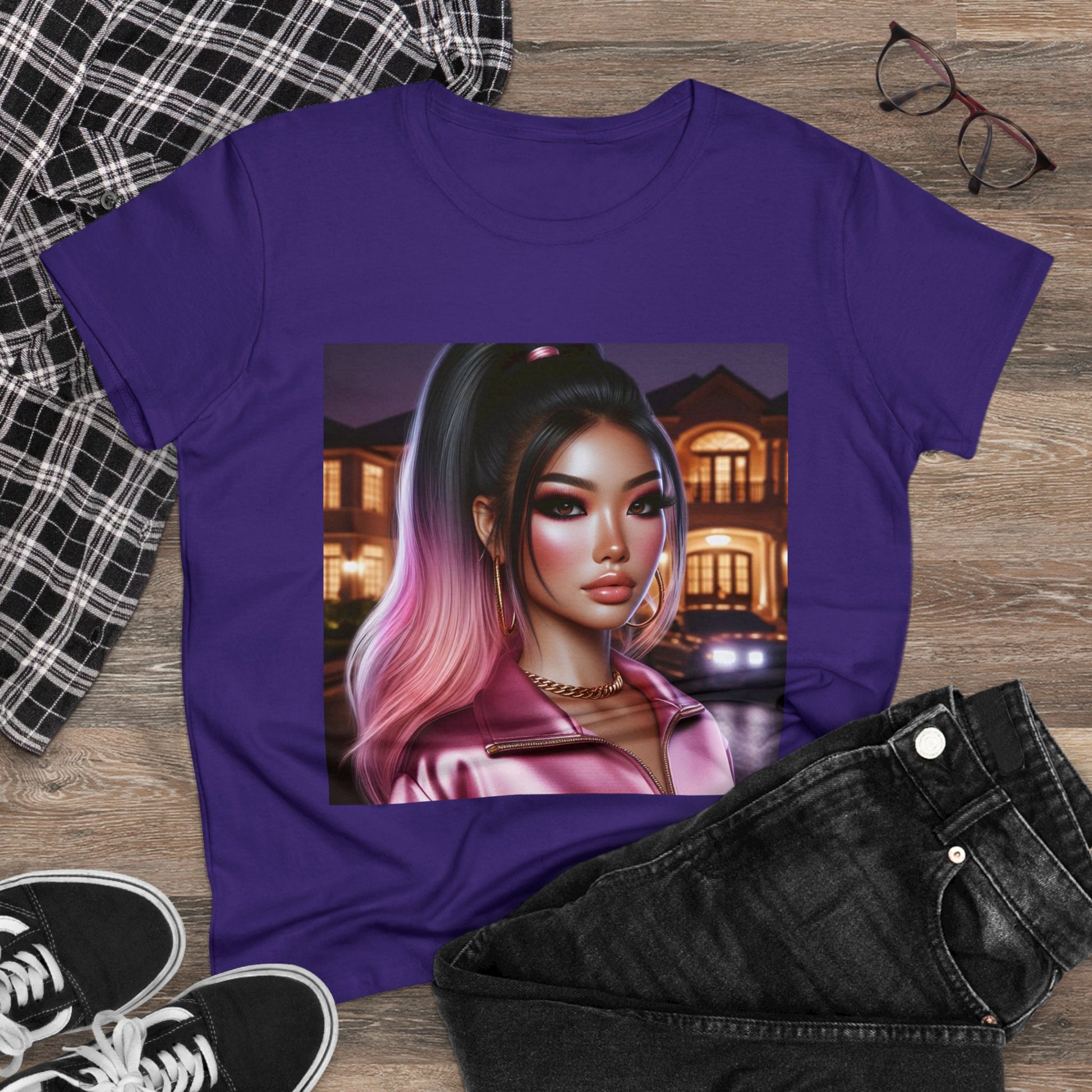 Pink at Night T-Shirt T-Shirt Printify