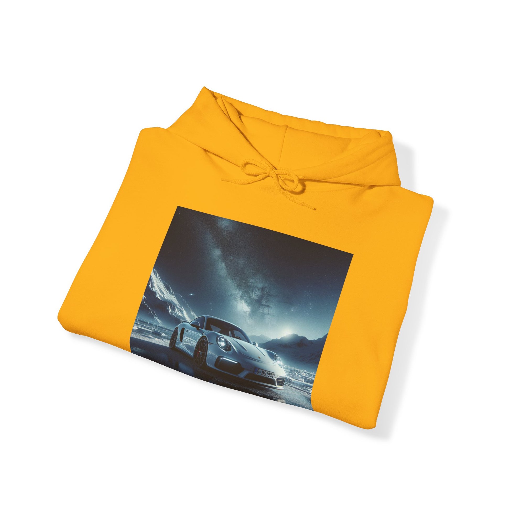 White Porsche Hoodie Hoodie Printify