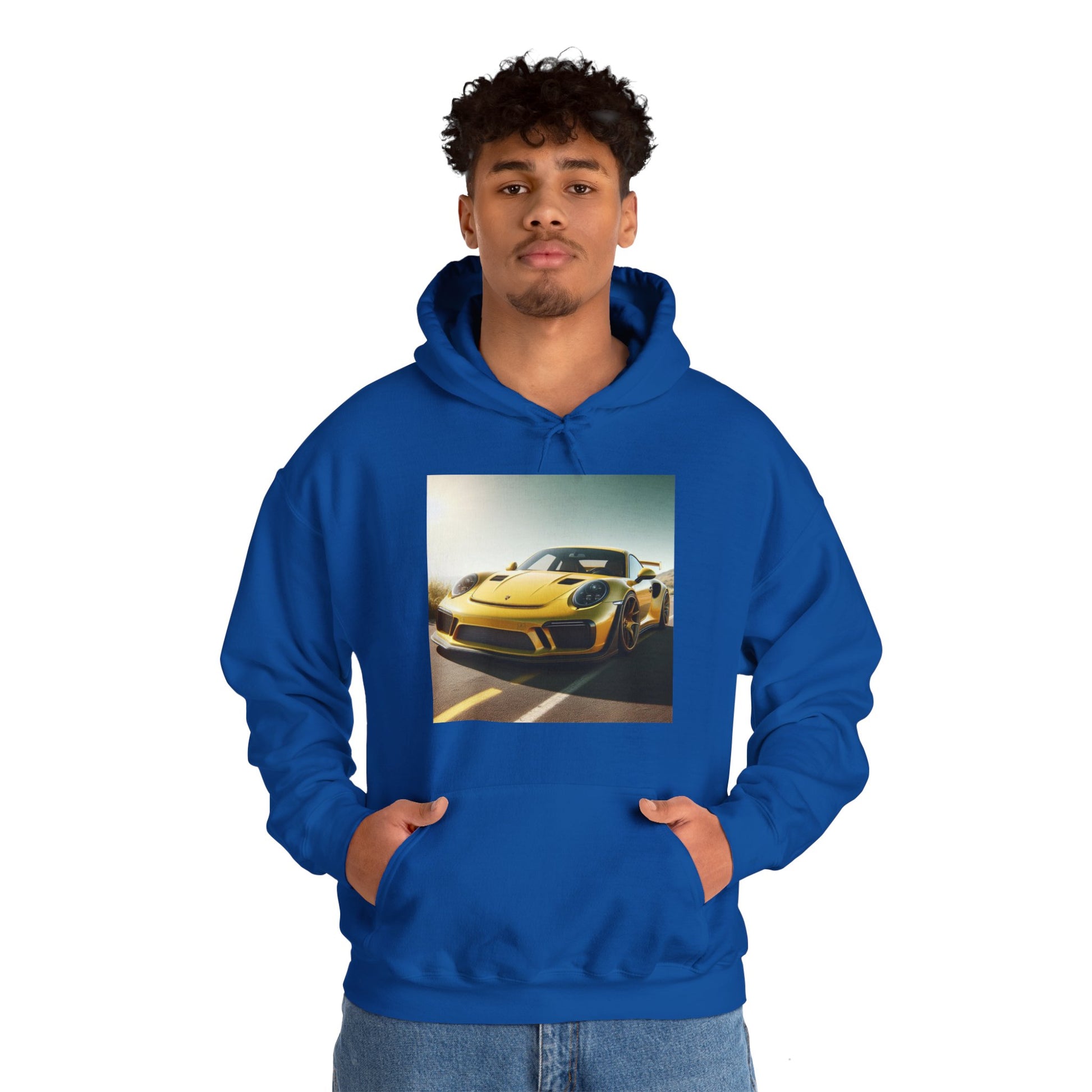 Yellow Porsche Hoodie Hoodie Printify
