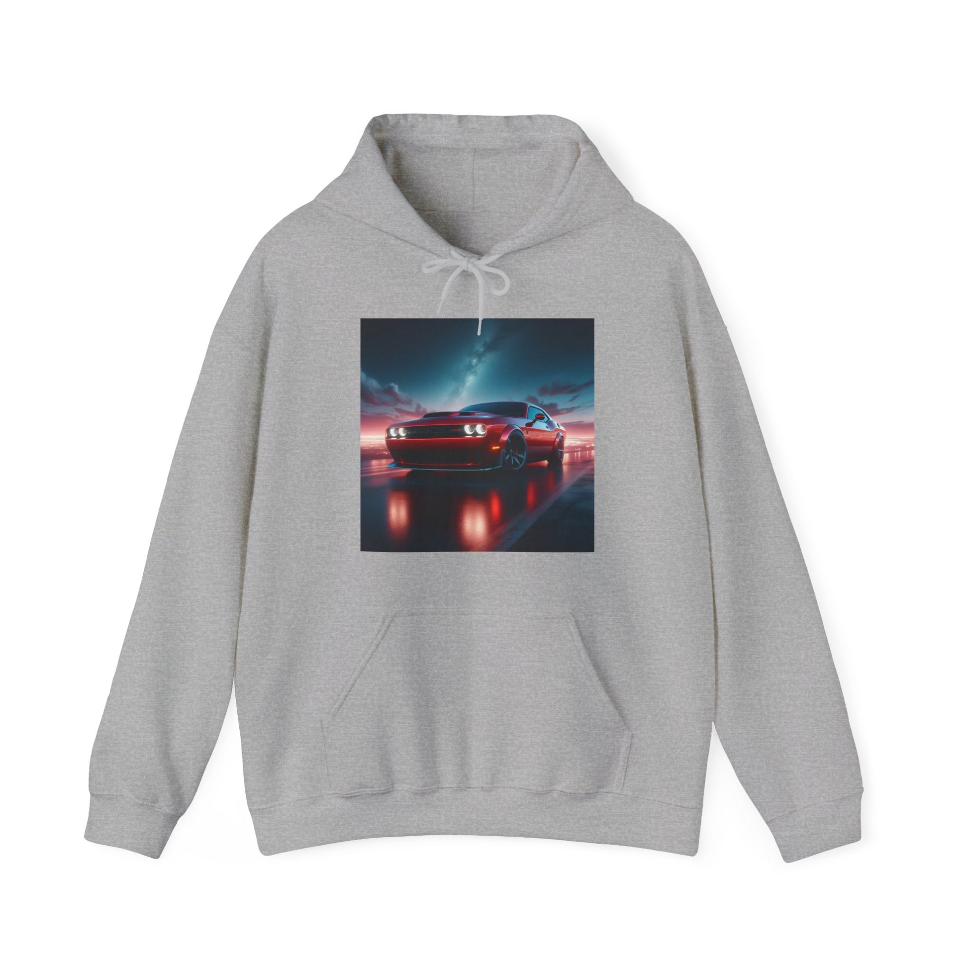 Red Challenger Hoodie Hoodie Printify Sport Grey S