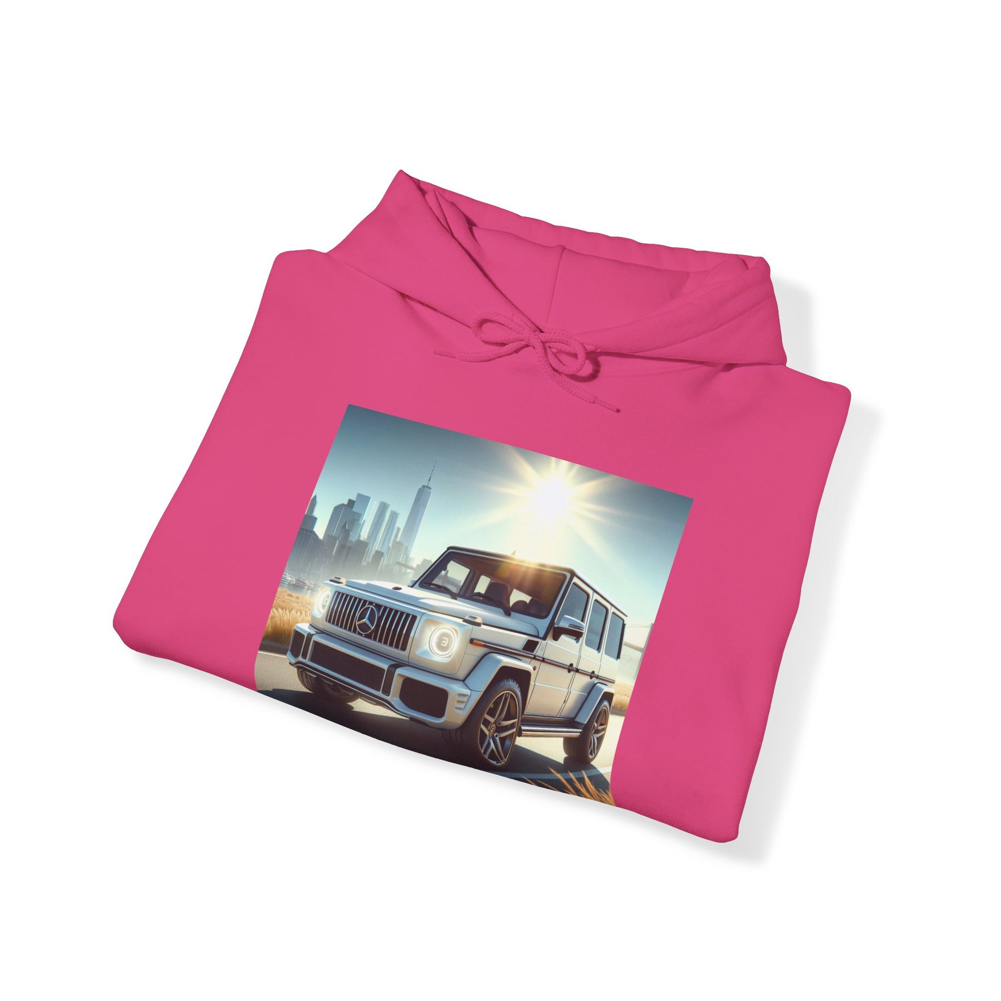 White G-Wagon Hoodie Hoodie Printify