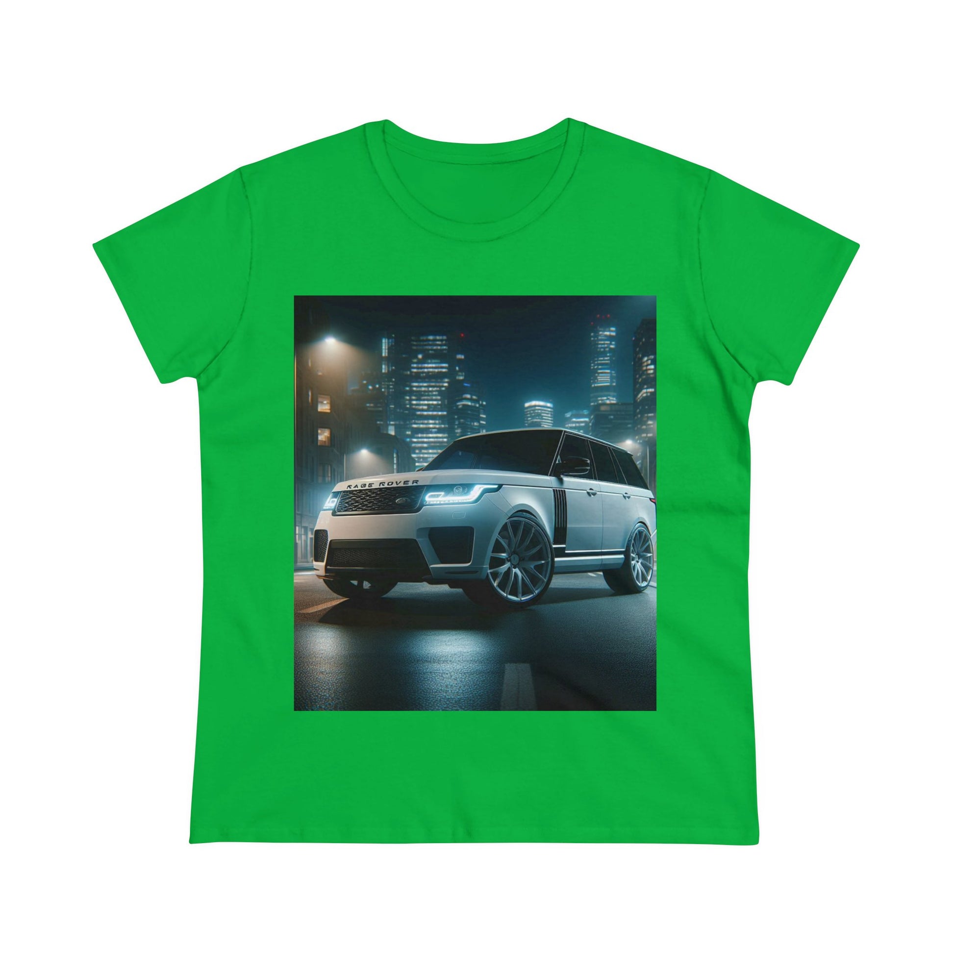 White Range Rover T-Shirt T-Shirt Printify Irish Green S