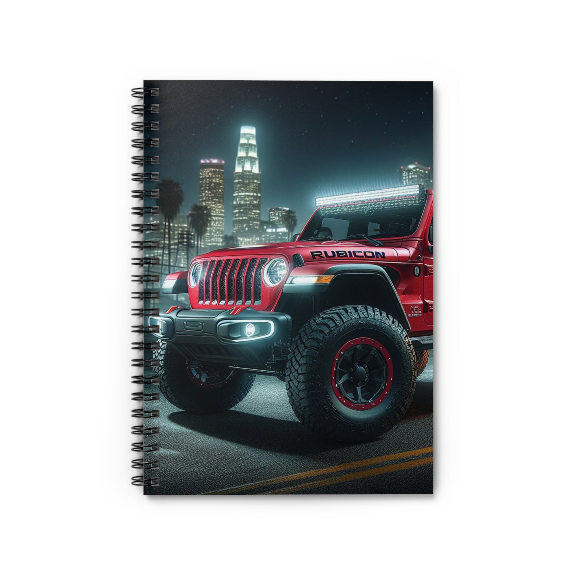 Red Rubicon Spiral Notebook Paper products Printify One Size