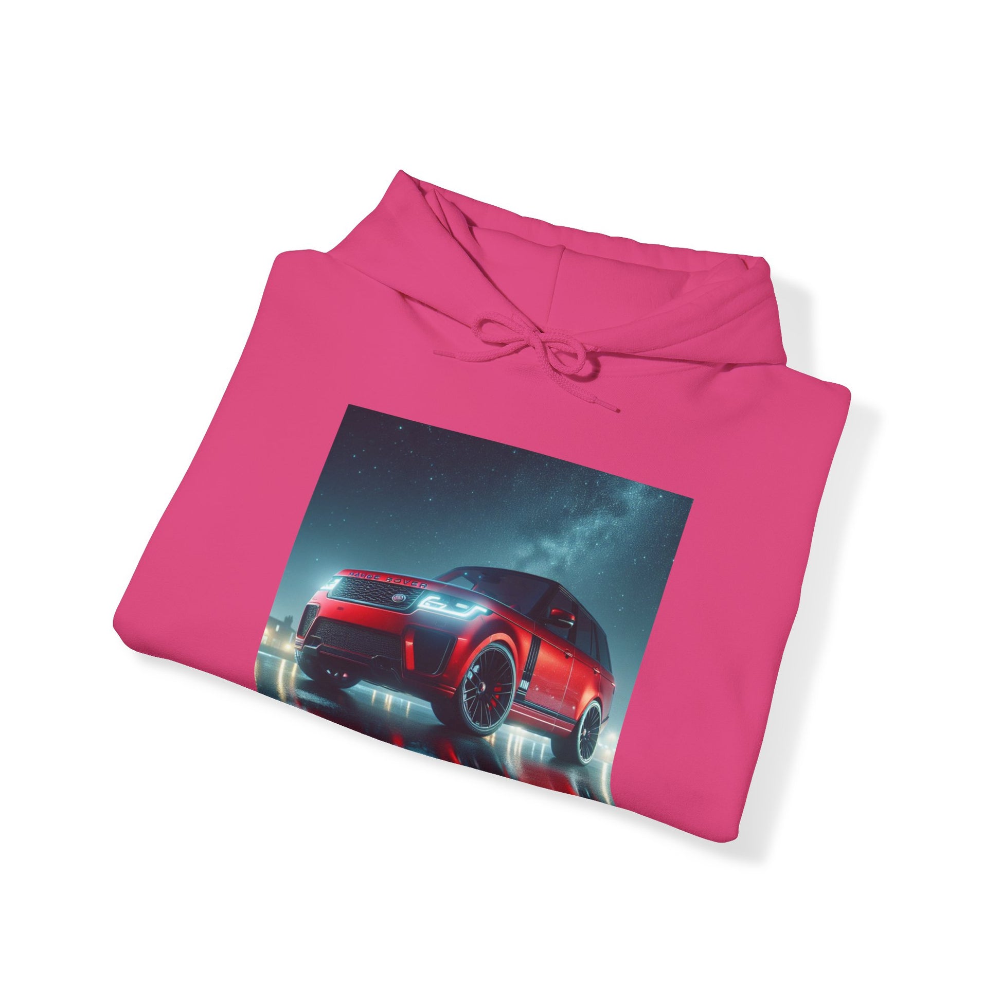 Red Range Rover Hoodie Hoodie Printify