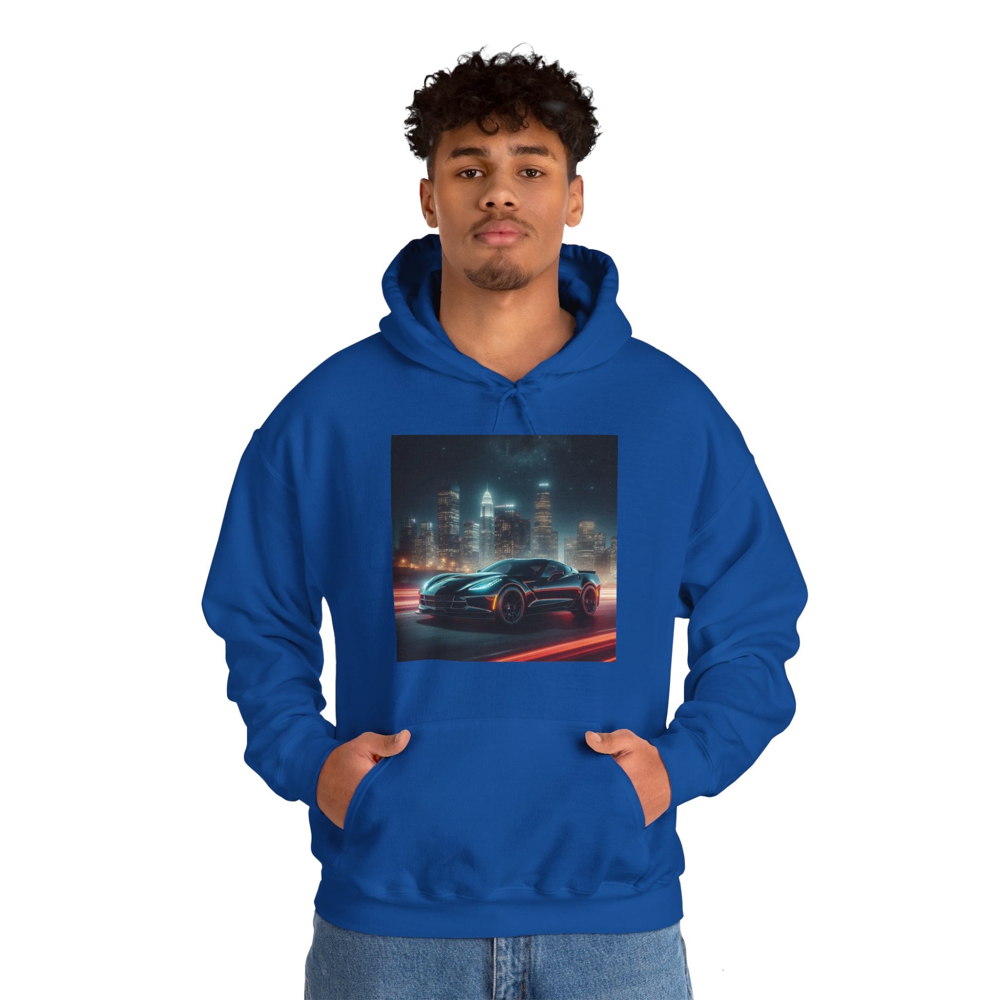 Black Corvette Hoodie Hoodie Printify