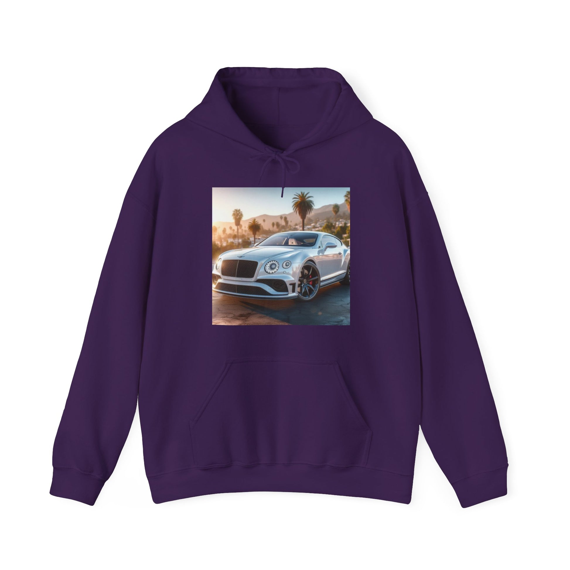 Silver Bentley Hoodie Hoodie Printify Purple S