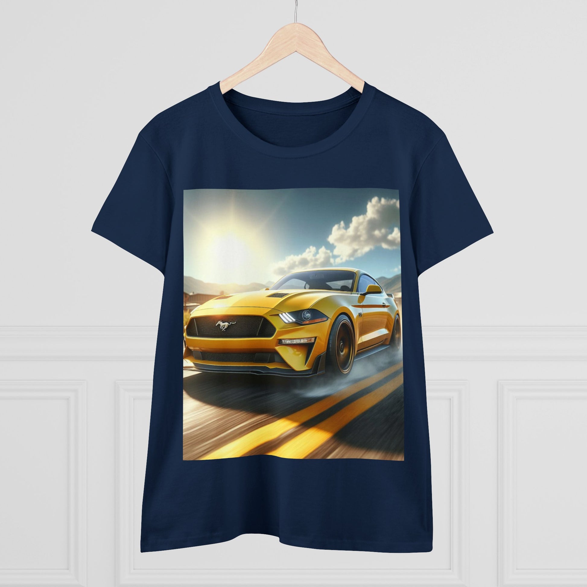 Yellow Mustang T-Shirt T-Shirt Printify