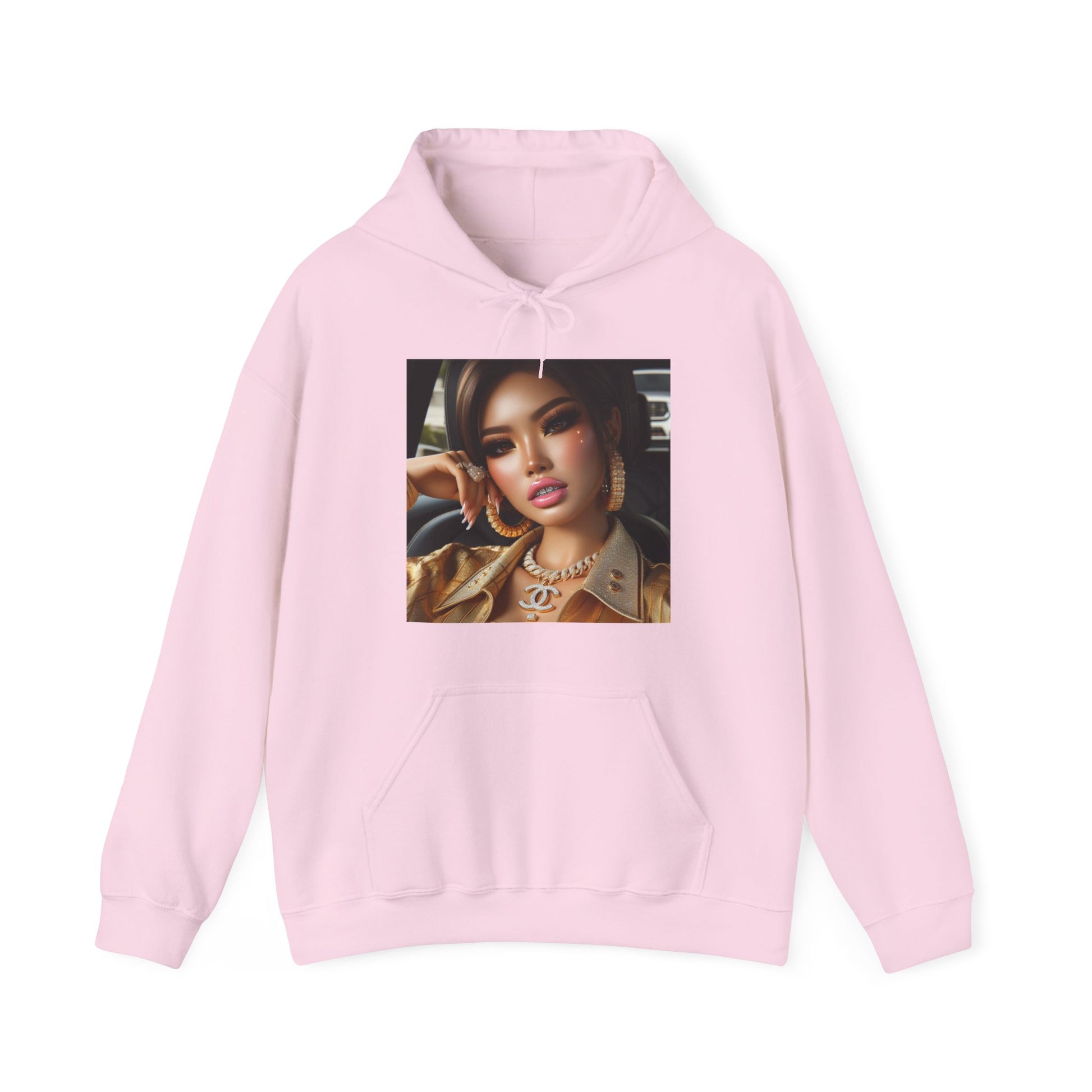 Car Beauty Hoodie Hoodie Printify Light Pink S