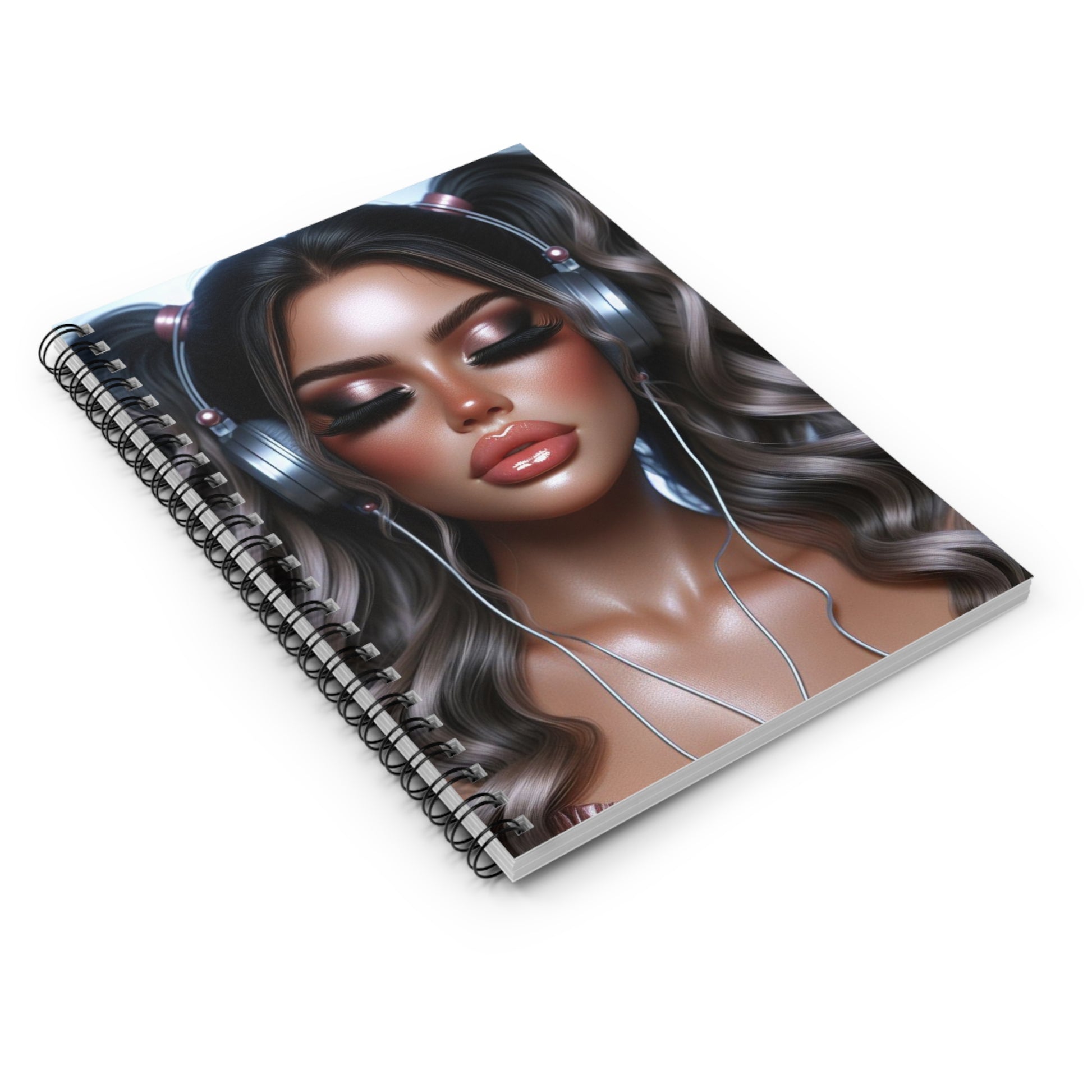 Music Vibes Spiral Notebook Paper products Printify