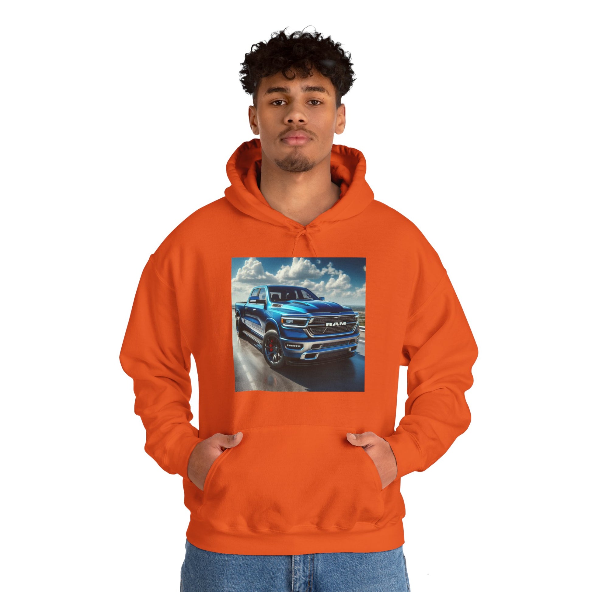 Blue Dodge Ram Hoodie Hoodie Printify