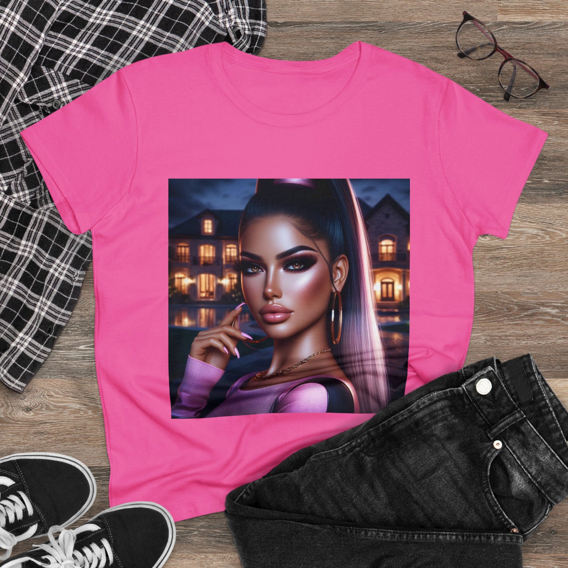 Pink at Night T-Shirt T-Shirt Printify