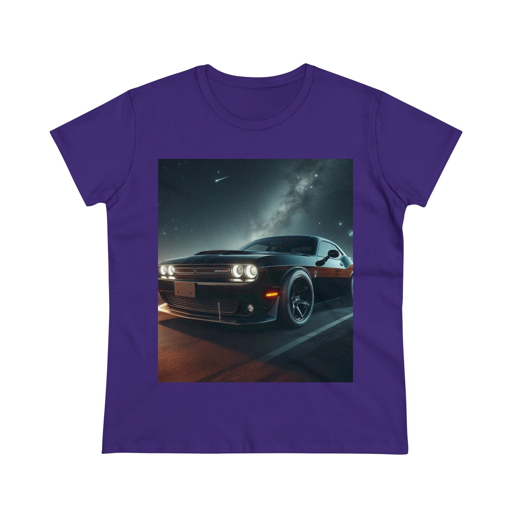 Black Challenger T-Shirt T-Shirt Printify Purple S