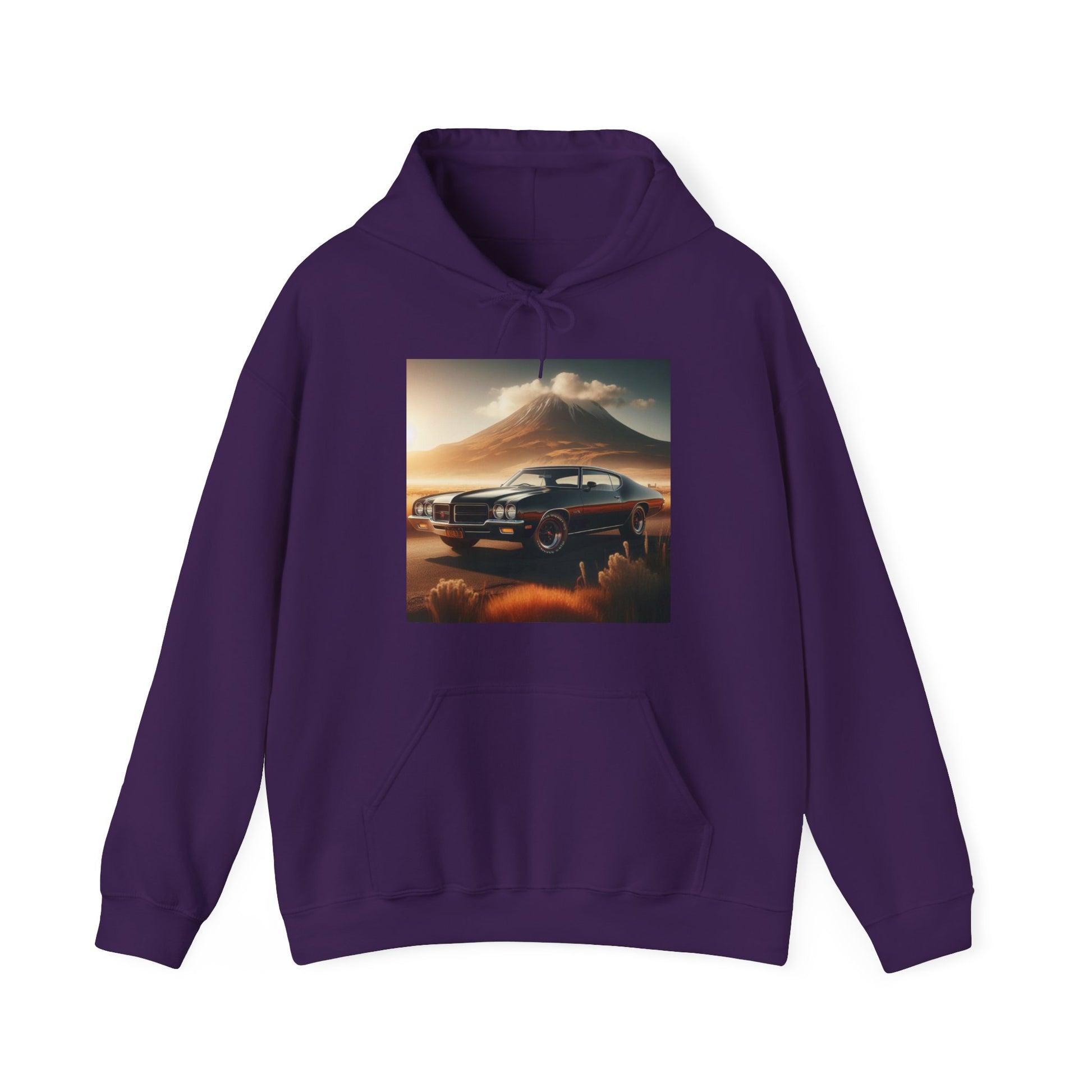 1972 Black Buick Gran Sport Hoodie Hoodie Printify Purple S
