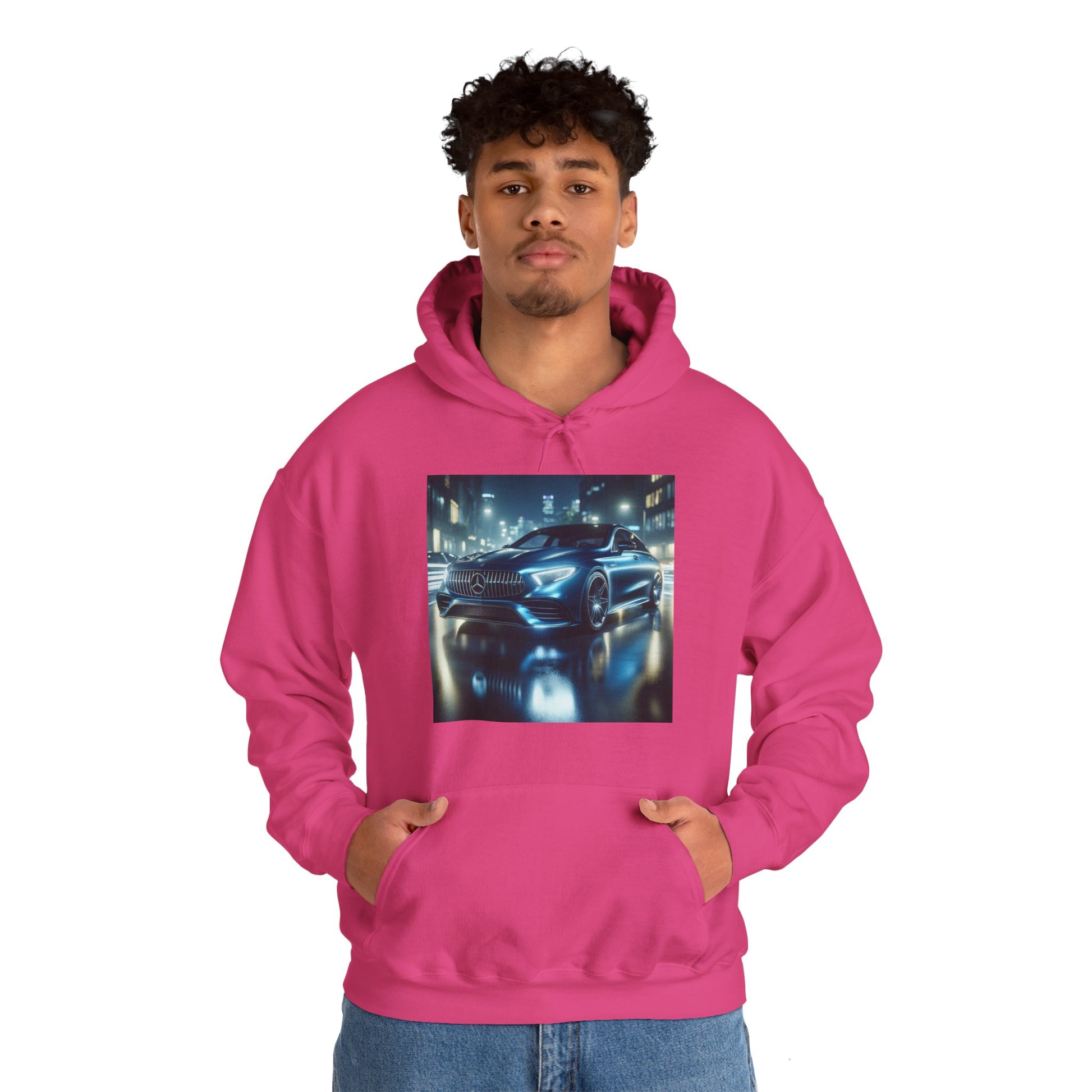 Blue Mercedes Hoodie Hoodie Printify