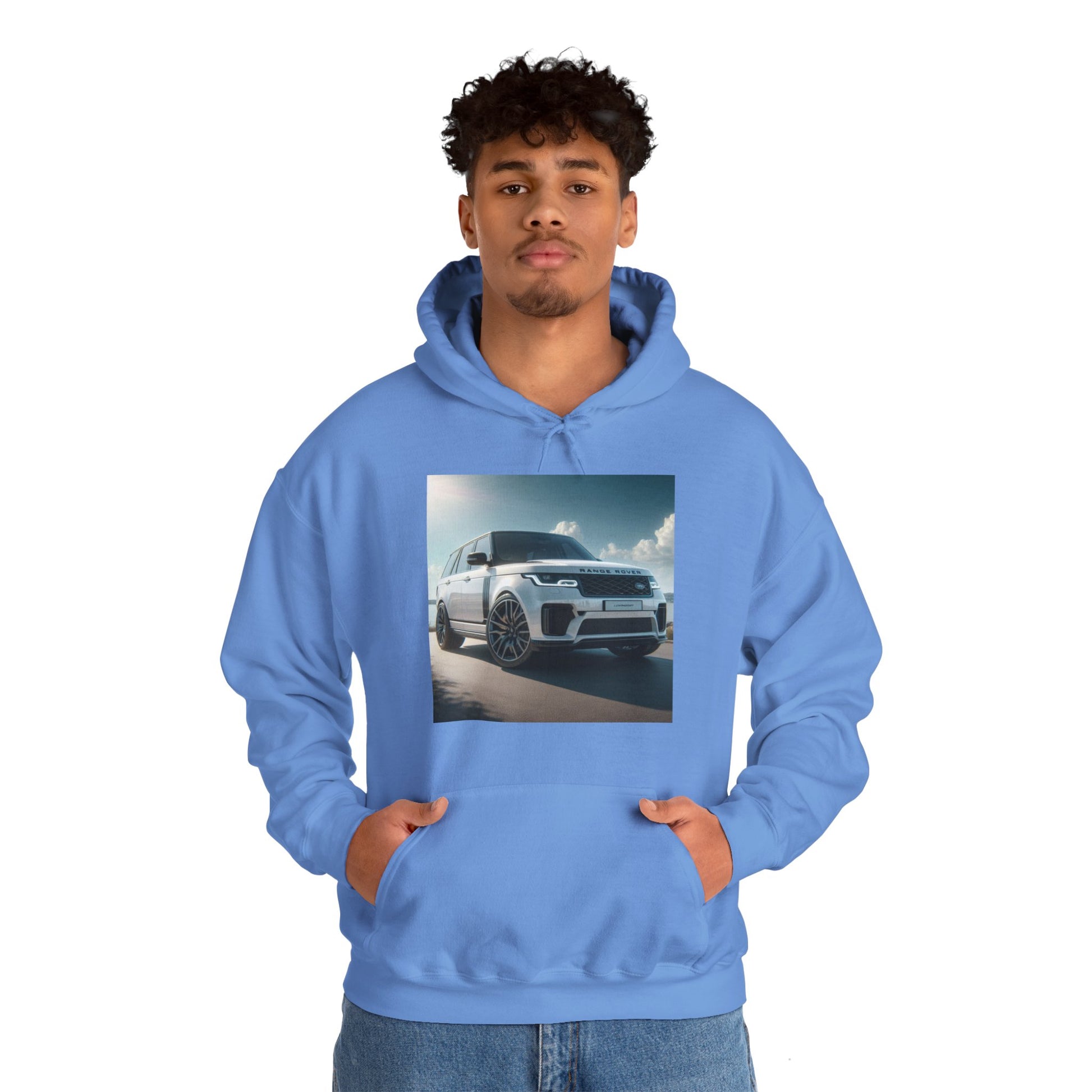 White Range Rover Hoodie Hoodie Printify
