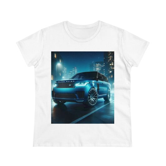 Blue Range Rover T-Shirt T-Shirt Printify White S