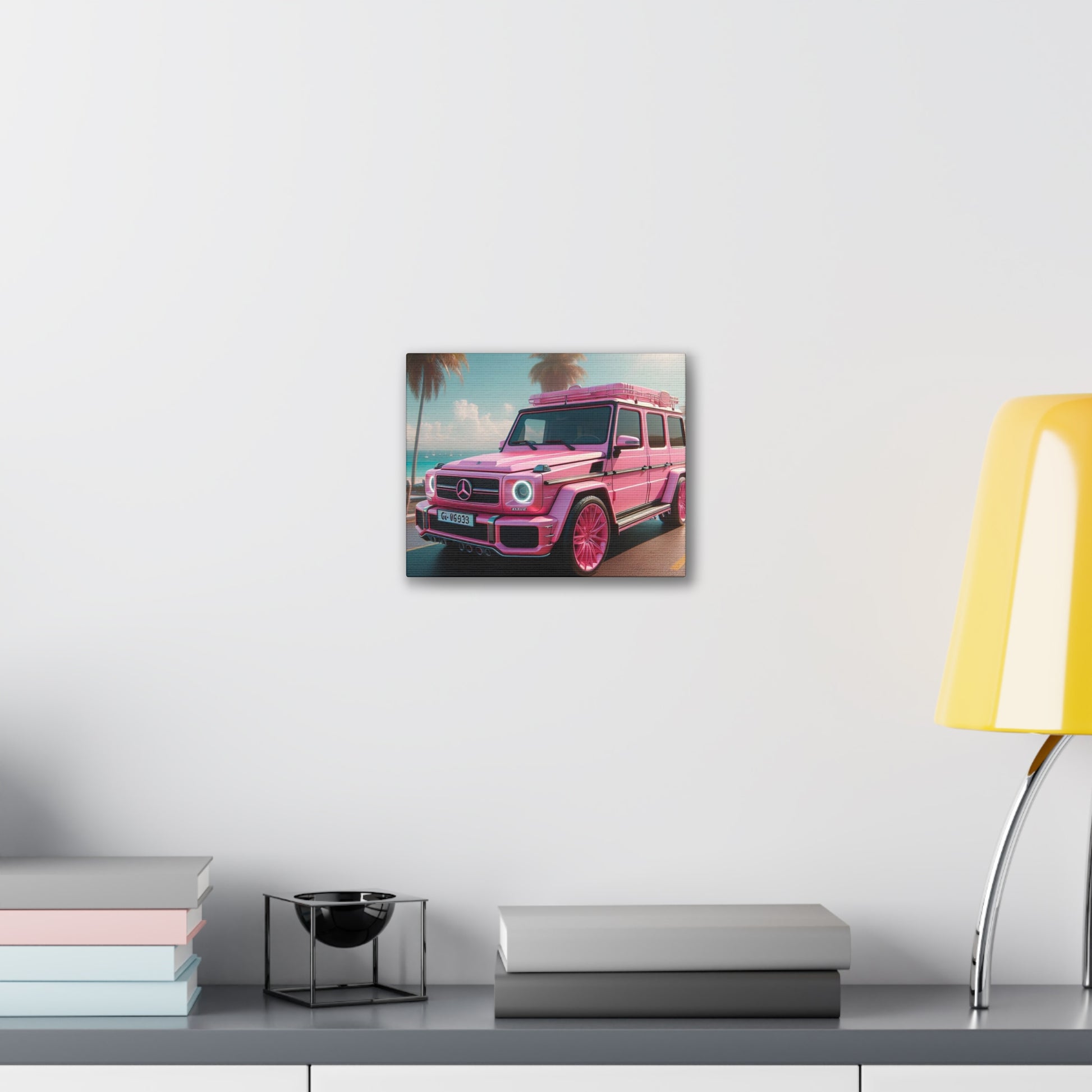 Pink G-Wagon Canvas Canvas Printify 10" x 8" (Horizontal) 0.75''