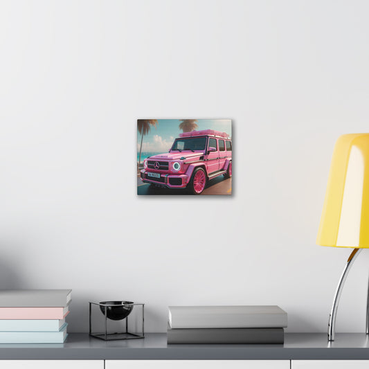 Pink G-Wagon Canvas Canvas Printify 10" x 8" (Horizontal) 0.75''