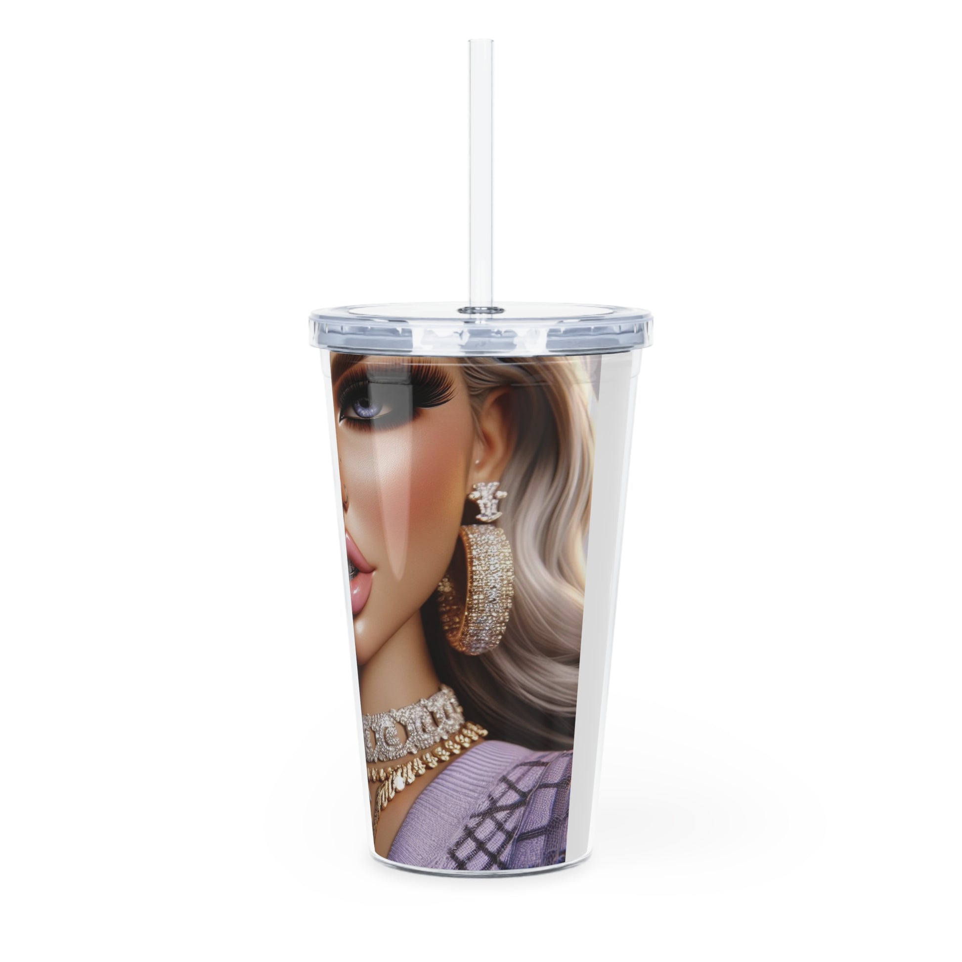 Chanel Please Tumbler with Straw Mug Printify