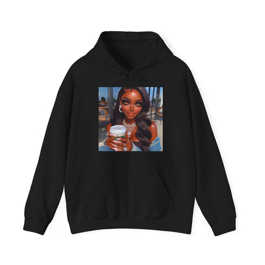 Coffee Beauty Hoodie Hoodie Printify Black S