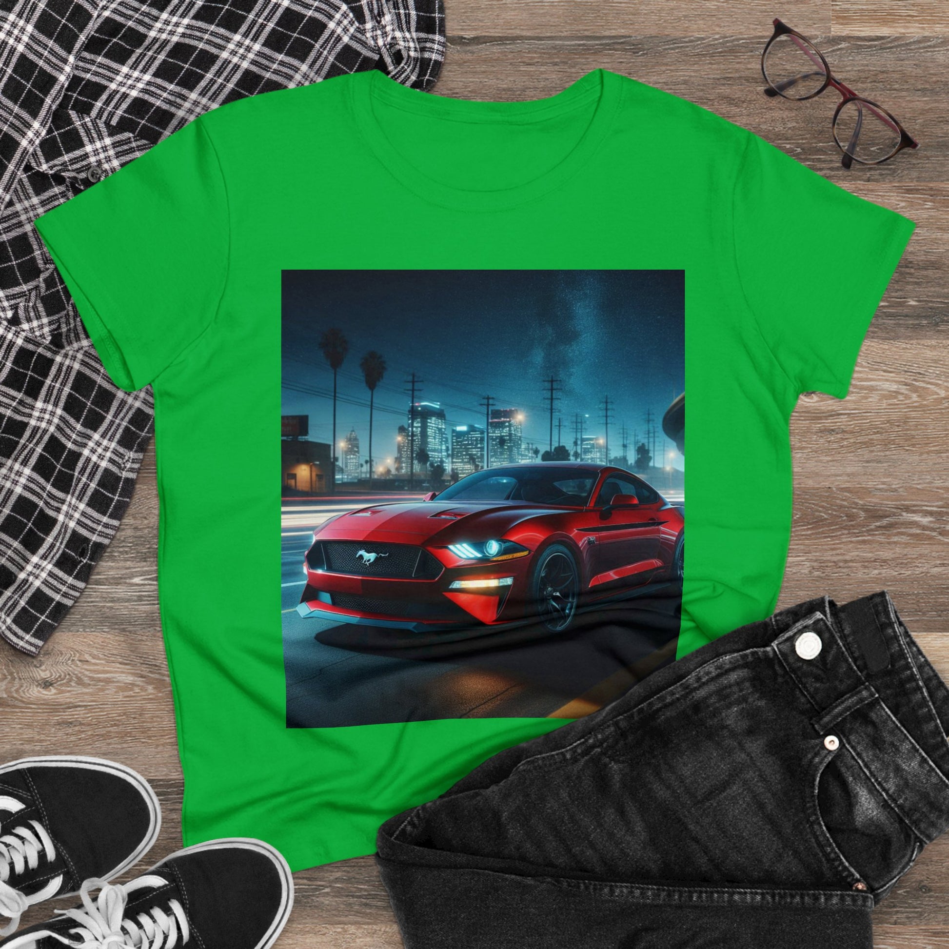 Red Mustang T-Shirt T-Shirt Printify